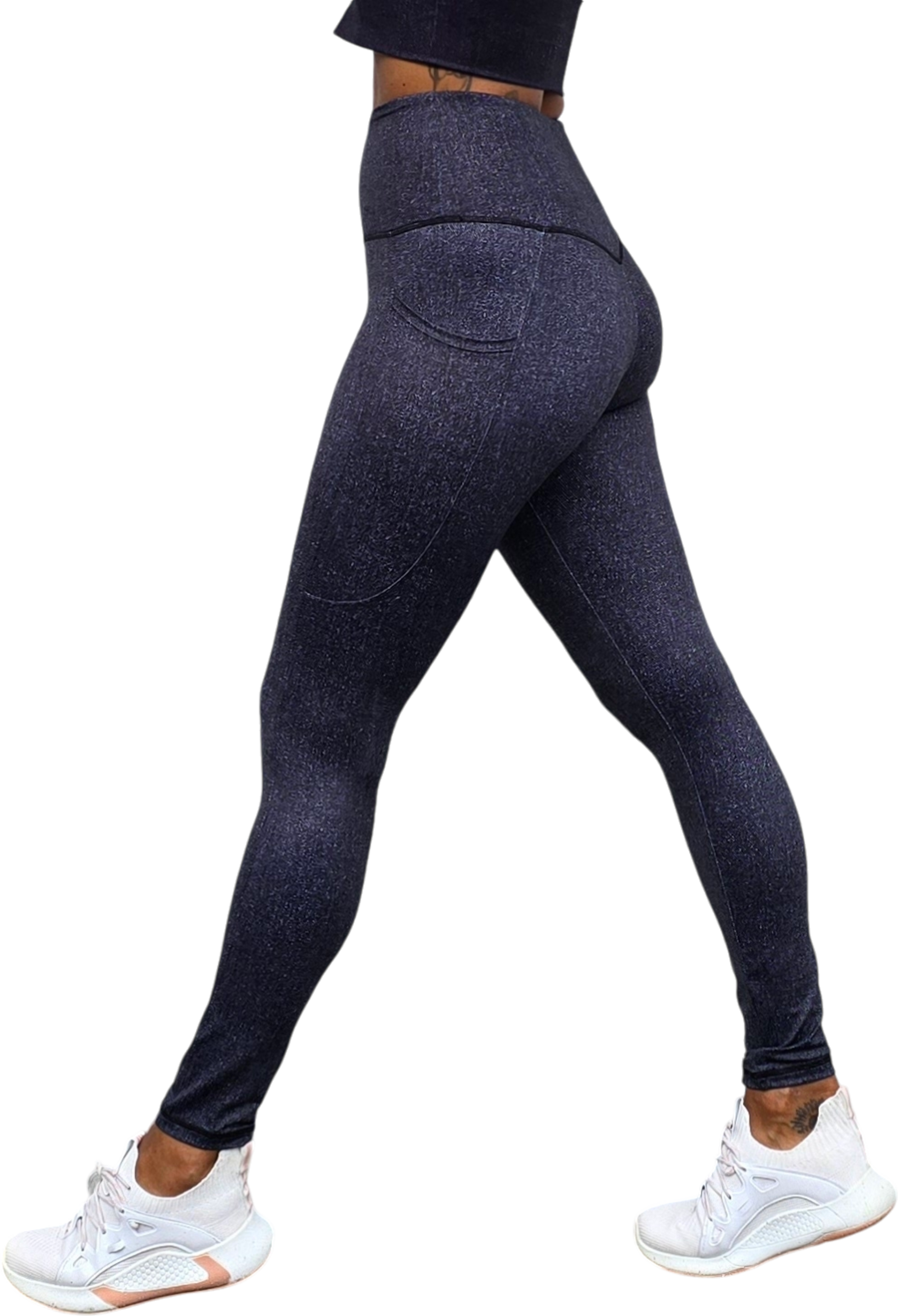 SHE DID, Mörkblå Jeans Tights