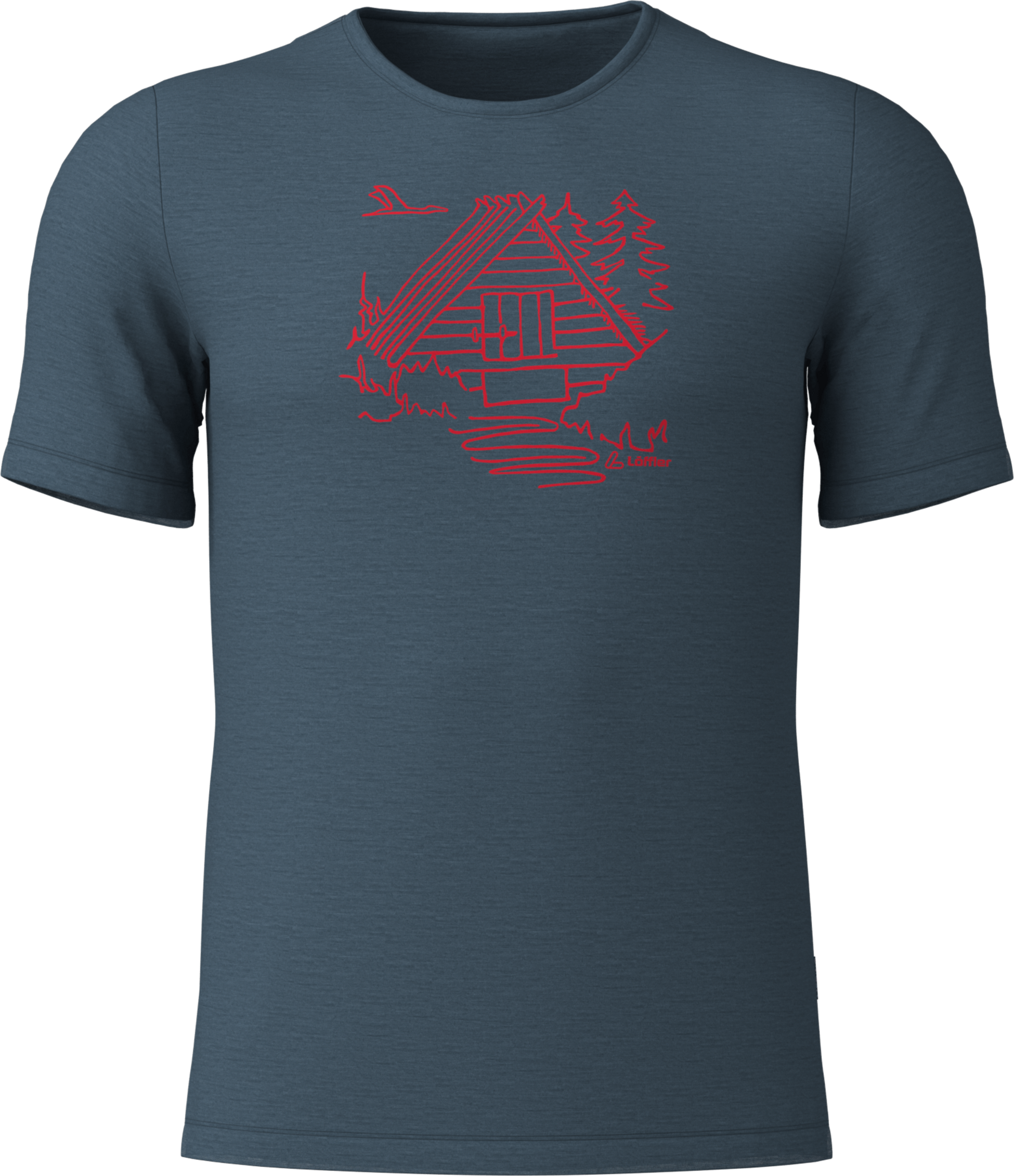L&Ouml;FFLER, M Printshirt Cottage Merino-tencel(tm)