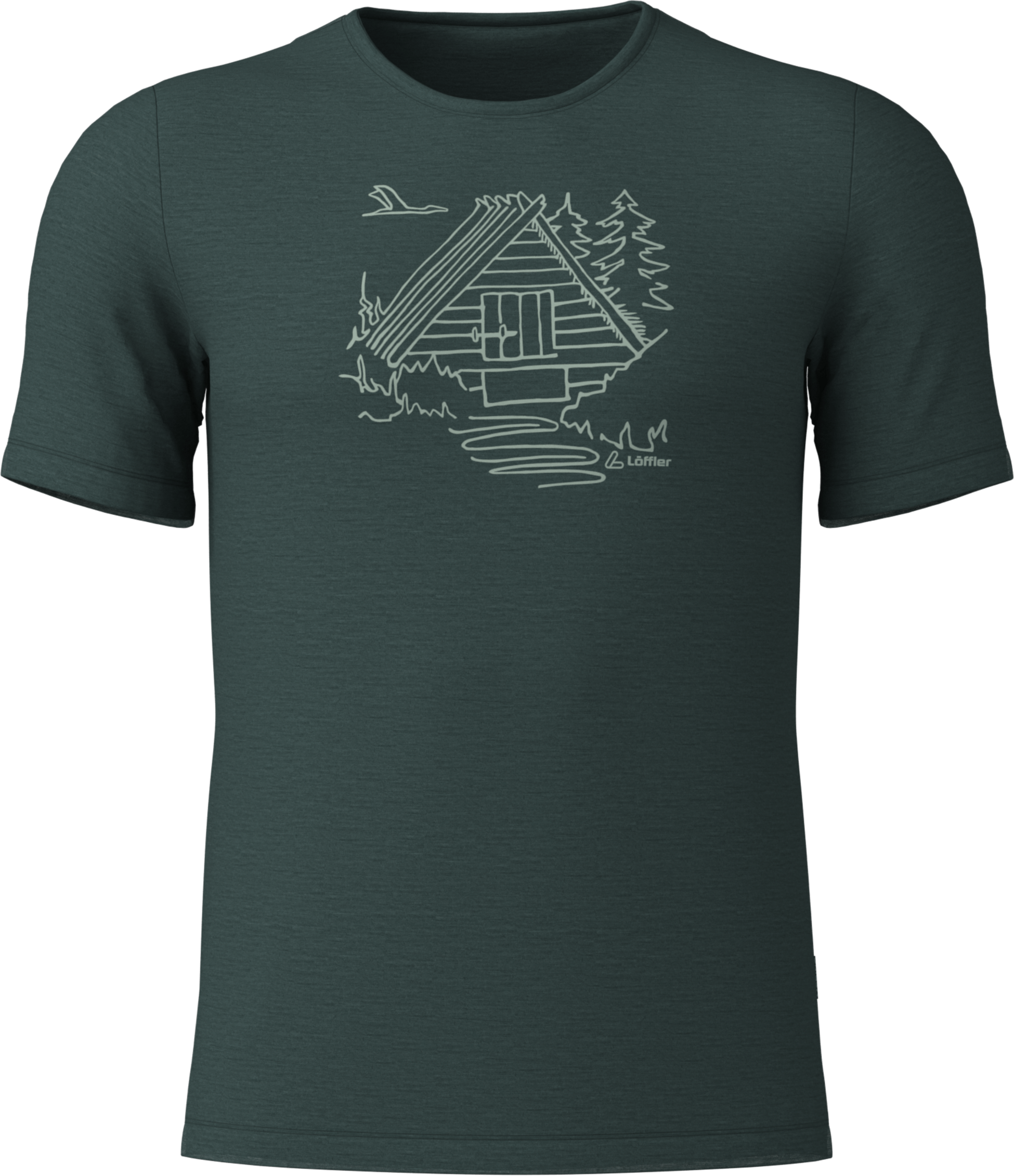 L&Ouml;FFLER, M Printshirt Cottage Merino-tencel(tm)