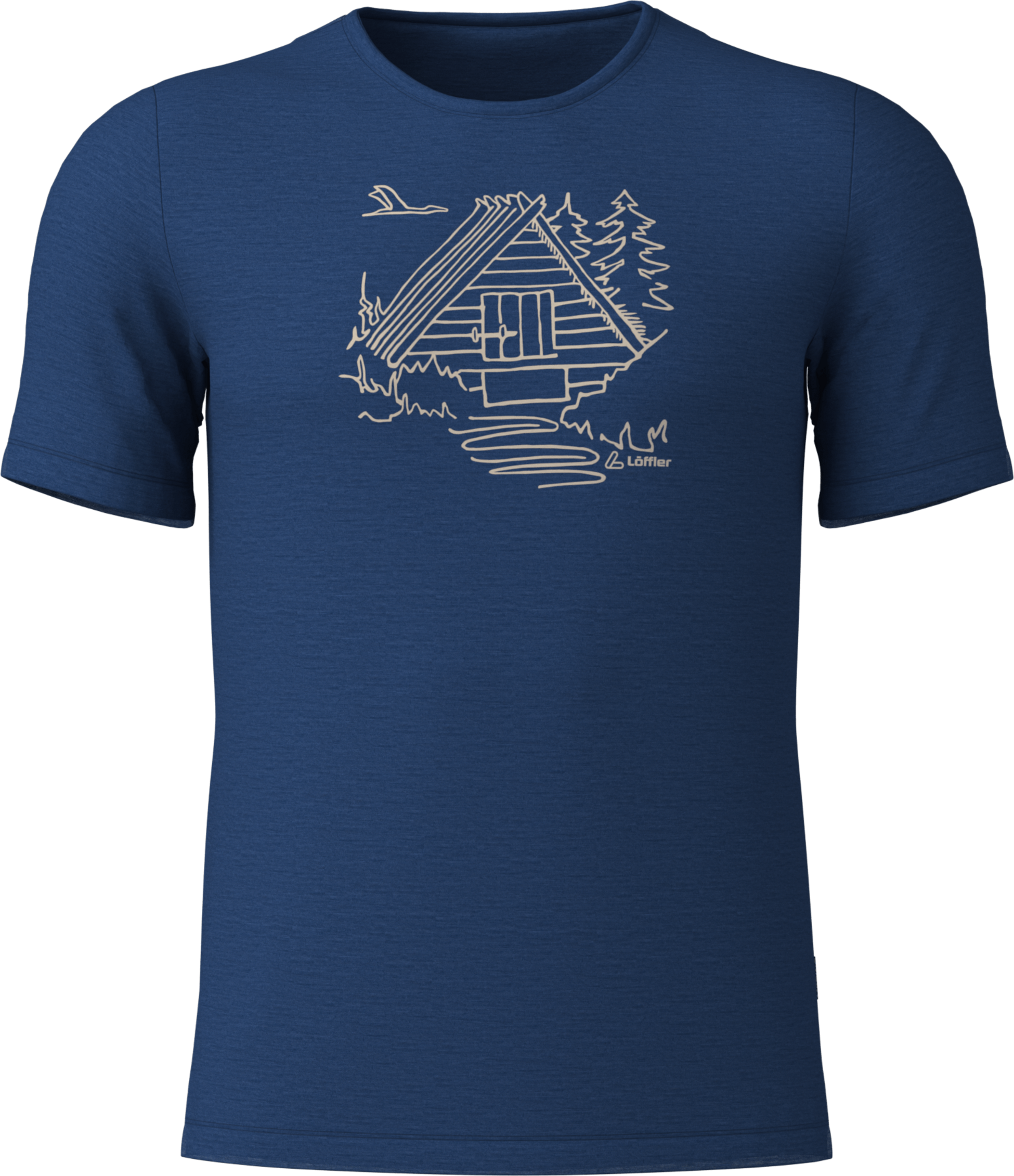 L&Ouml;FFLER, M Printshirt Cottage Merino-tencel(tm)
