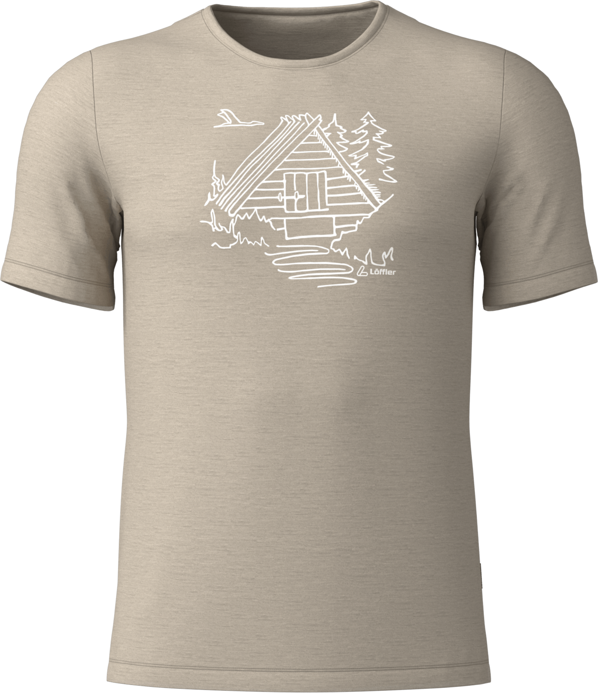 L&Ouml;FFLER, M Printshirt Cottage Merino-tencel(tm)