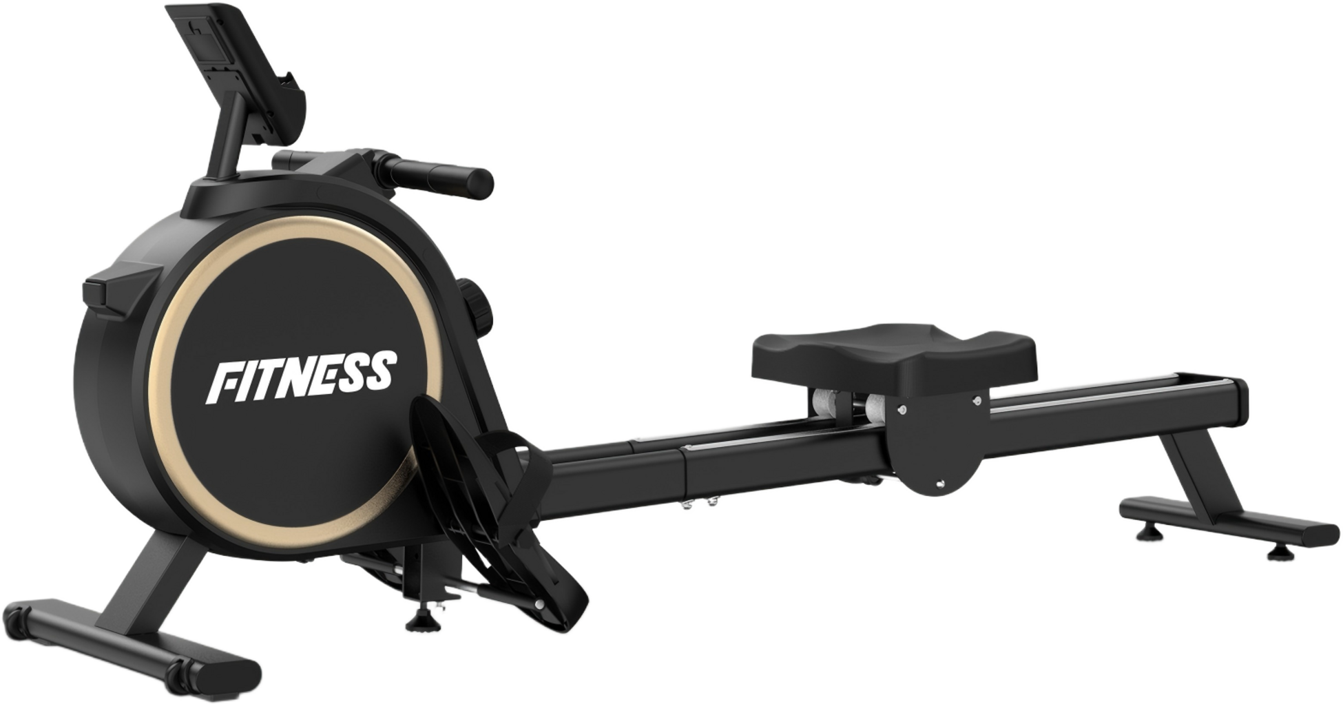 HOMEFITNESSCODE, Magnetic Rowing Machine &ndash; Dual Rail, 16 Levels, Bluetooth App