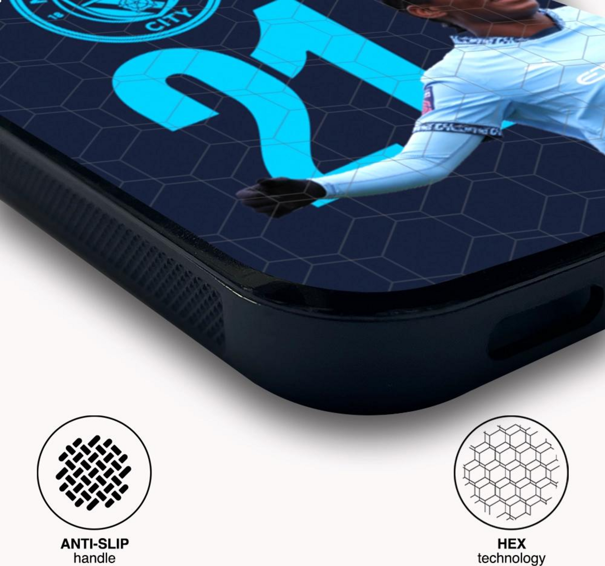 PHONECASES3D, Manchester City Official 3d Phone Case &ndash; Bunny + Num