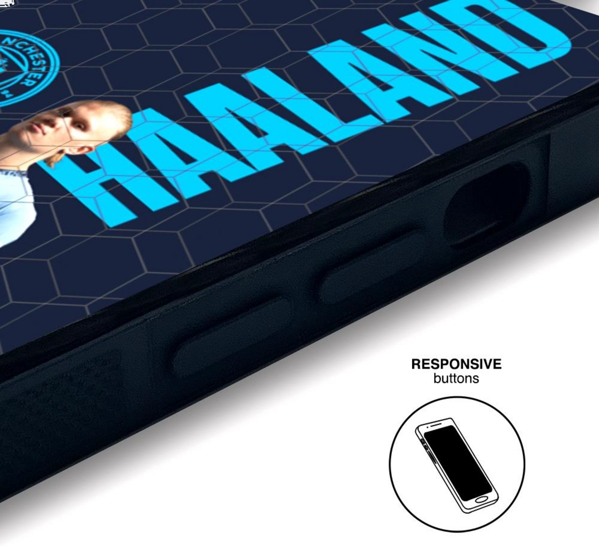 PHONECASES3D, Manchester City Official 3d Phone Case &ndash; Haaland + Num