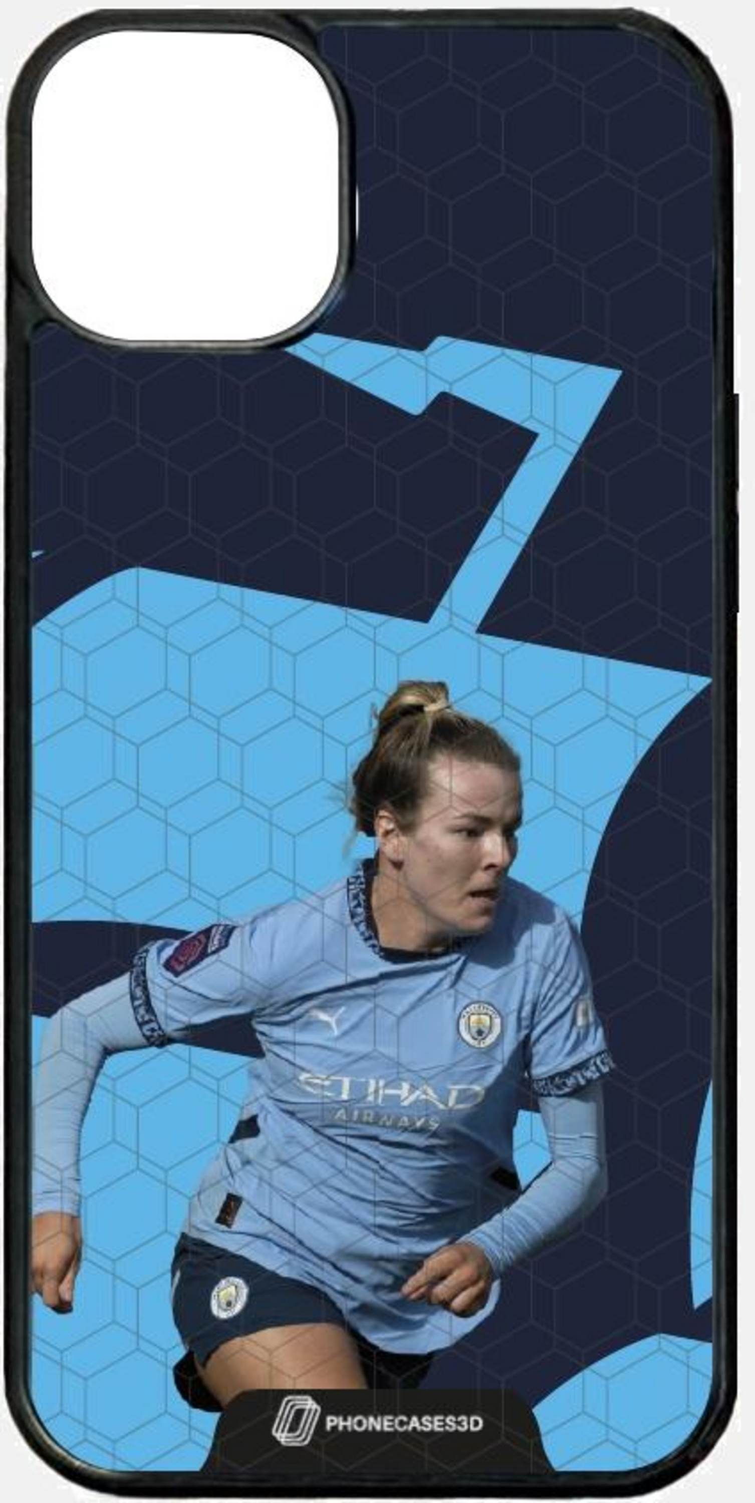 PHONECASES3D, Manchester City Official 3d Phone Case – Hemp Background Ship