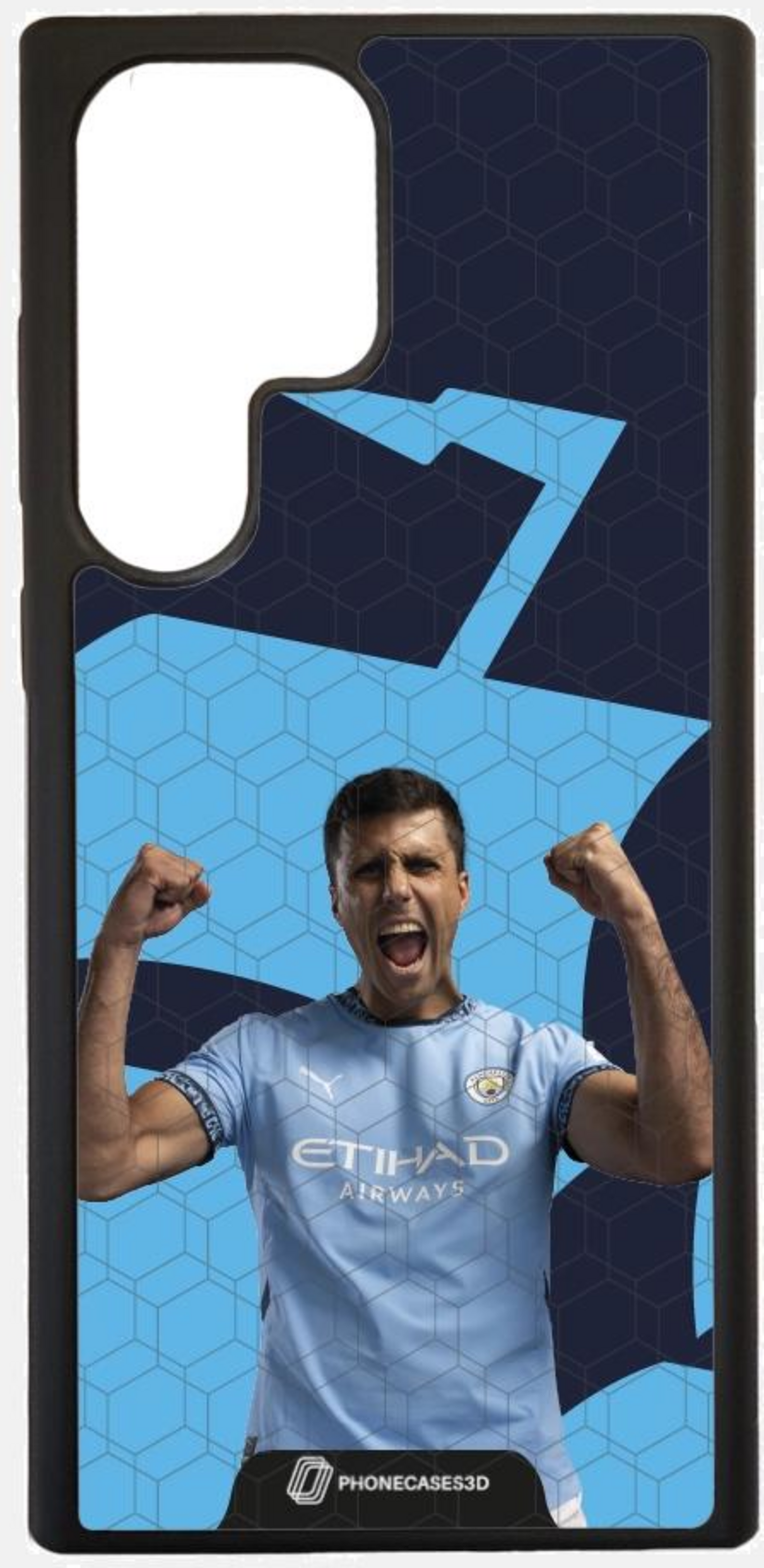 PHONECASES3D, Manchester City Official 3d Phone Case &ndash; Rodri Background Ship