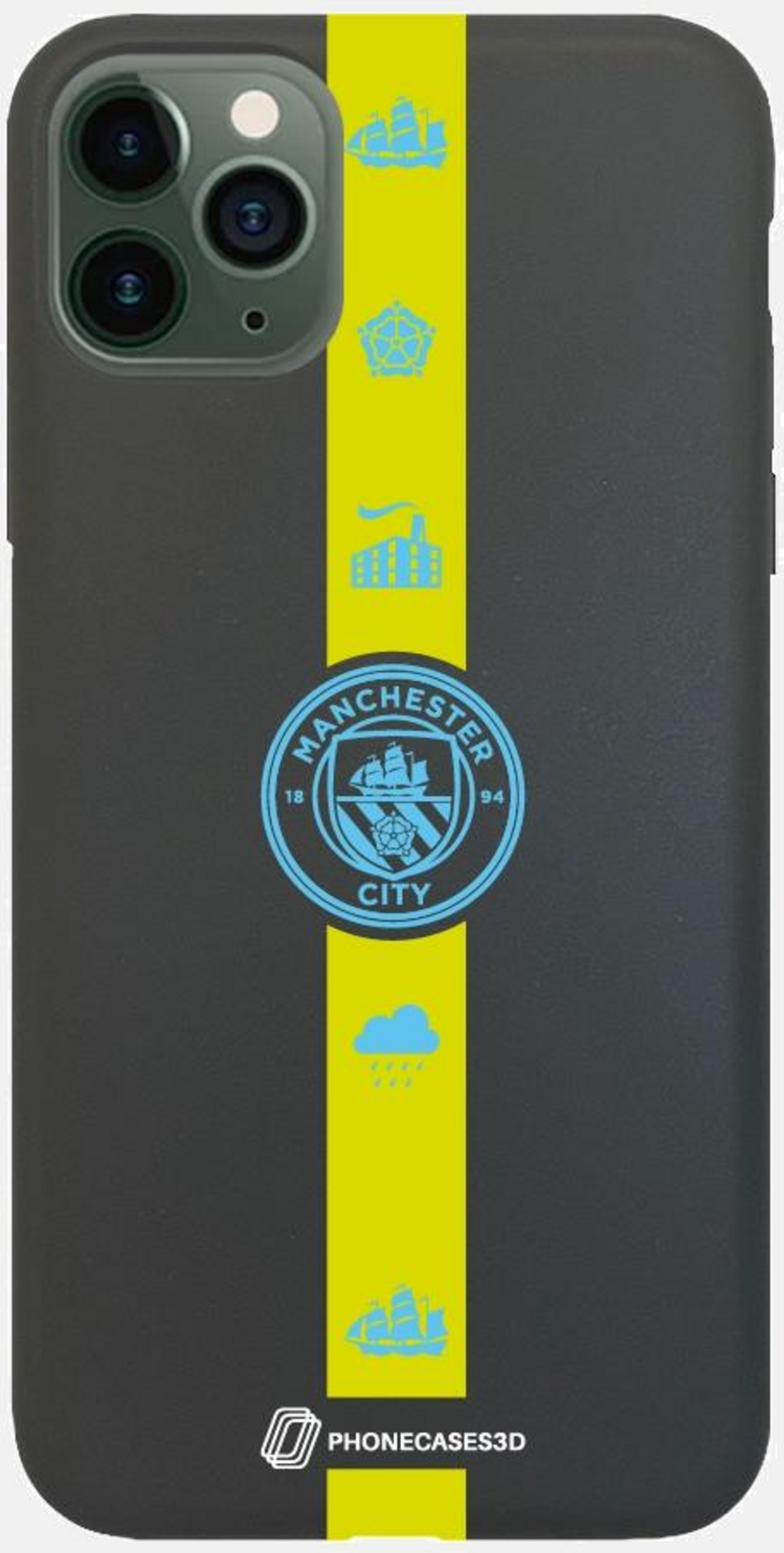 PHONECASES3D, Manchester City Official Compostable Phone Case &ndash; City Glyphs