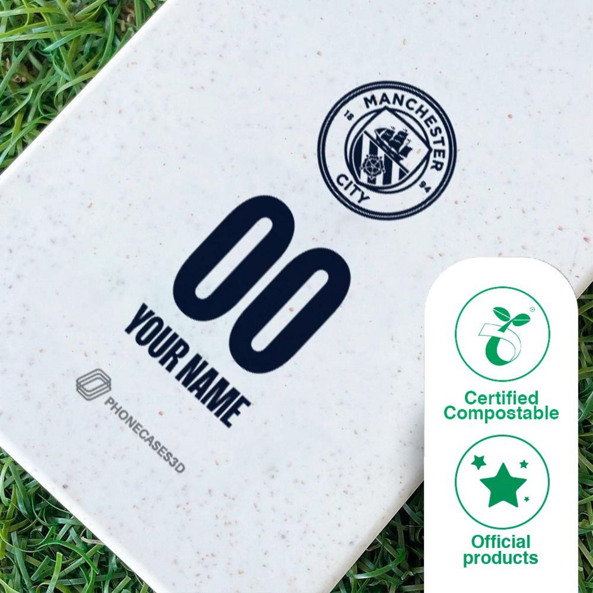 PHONECASES3D, Manchester City Official Compostable Phone Case &ndash; Dark Blue Crest