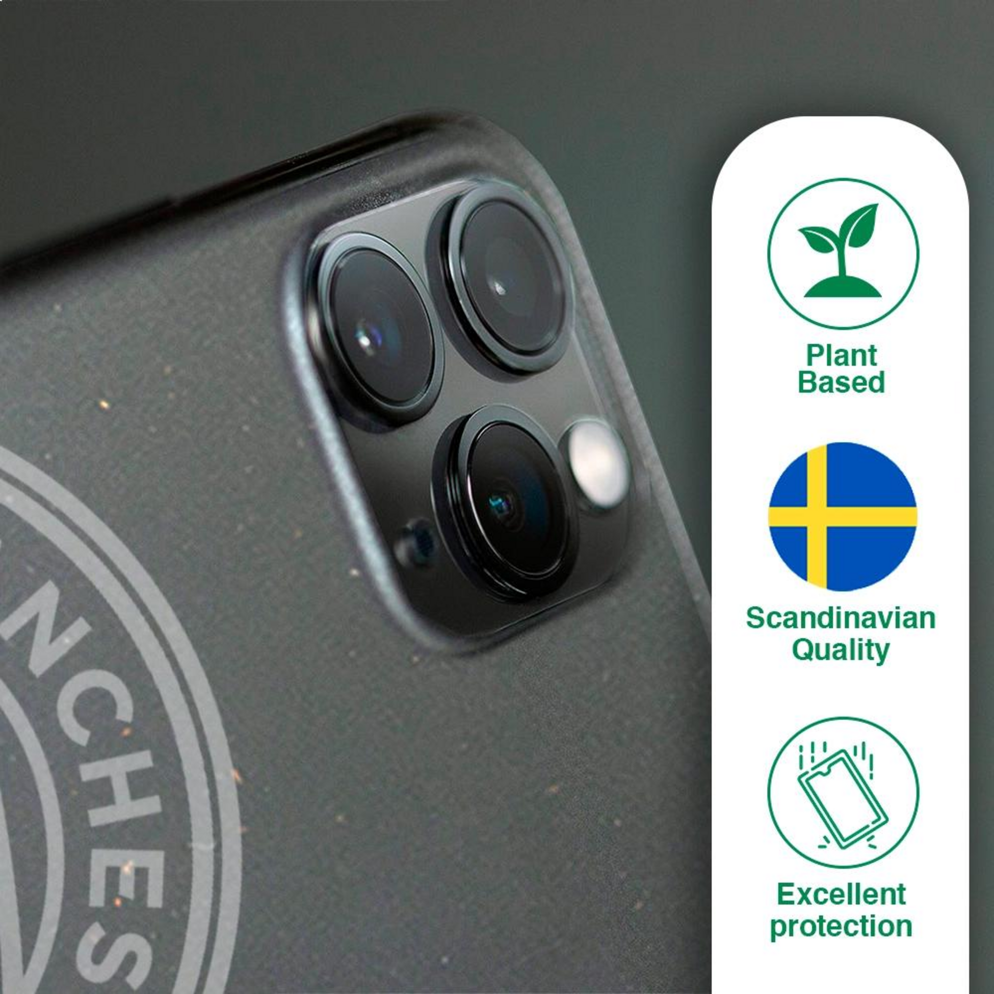 PHONECASES3D, Manchester City Official Compostable Phone Case &ndash; Tilted Faded Crest