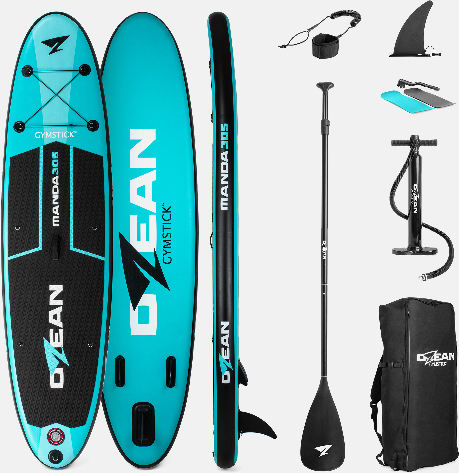 GYMSTICK, Manda 305, 305*76*15cm, Turquoise-black