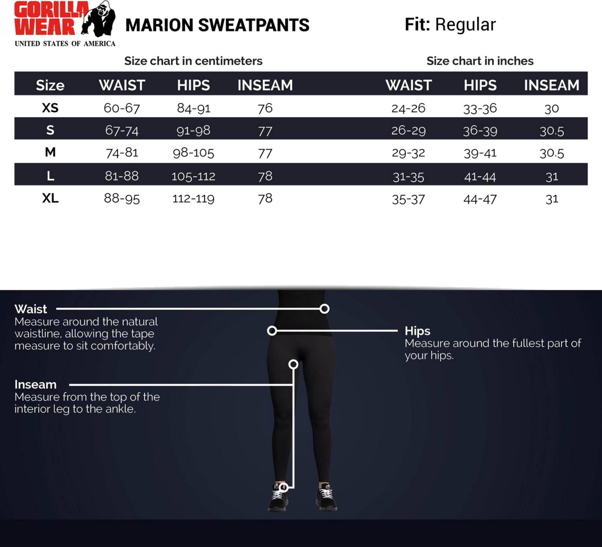 GORILLA WEAR, Marion Sweatpants