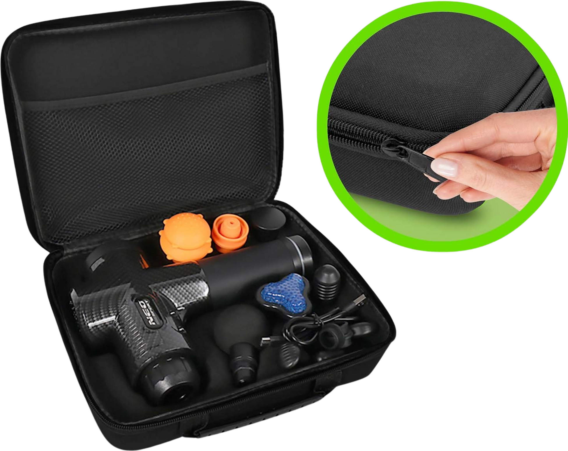 B2X, Massage Gun With 9 Attachments &ndash; Wireless, 30 Speeds