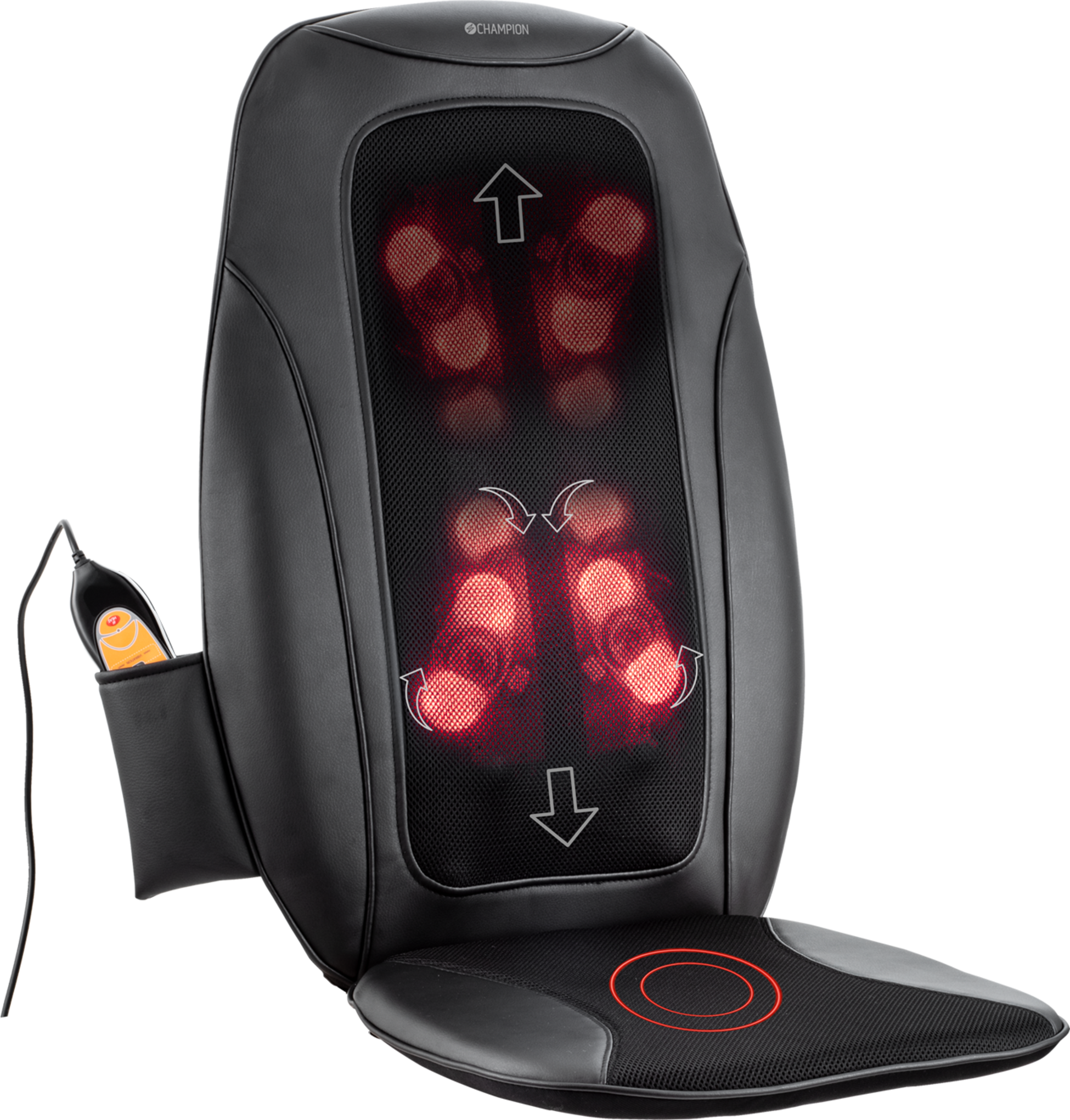 CHAMPION NORDIC, Massagedyna 3D Infraröd Värme 3-Zon MD210 Svart