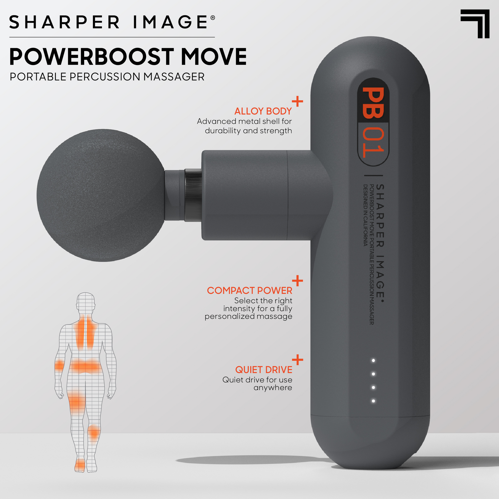 SHARPER IMAGE, Massagepistol Move Portable Percussion