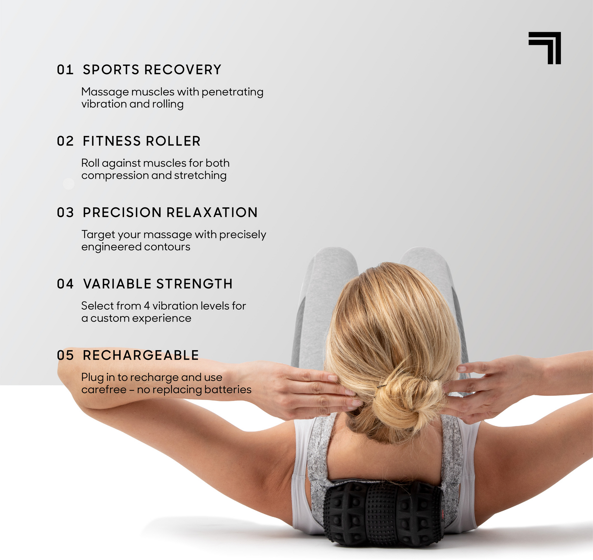 SHARPER IMAGE, Massageroller med Vibration