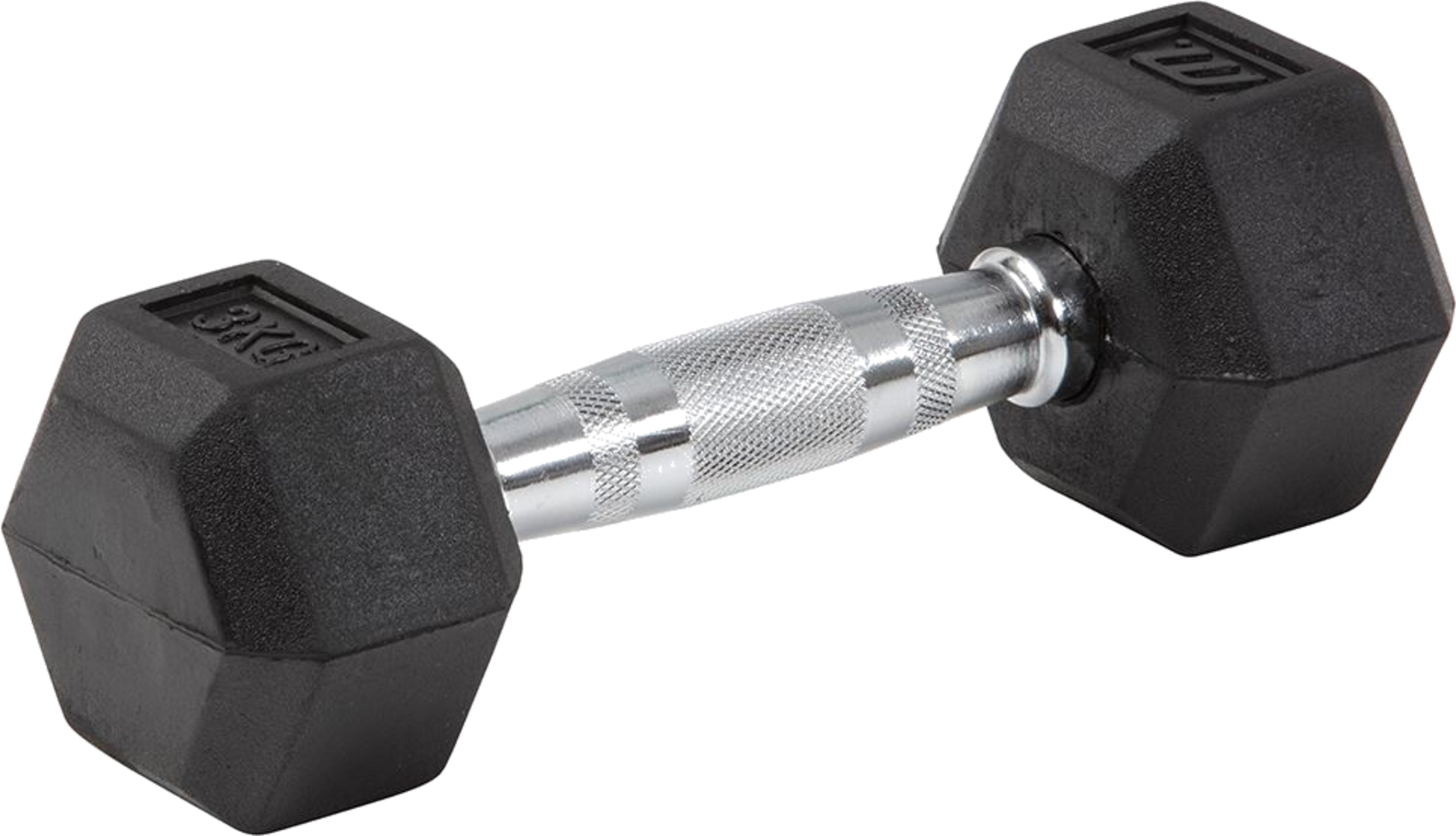 MASTER X KRAFTMARK, Master X Kraftmark Gummi/krom, Hexhantel