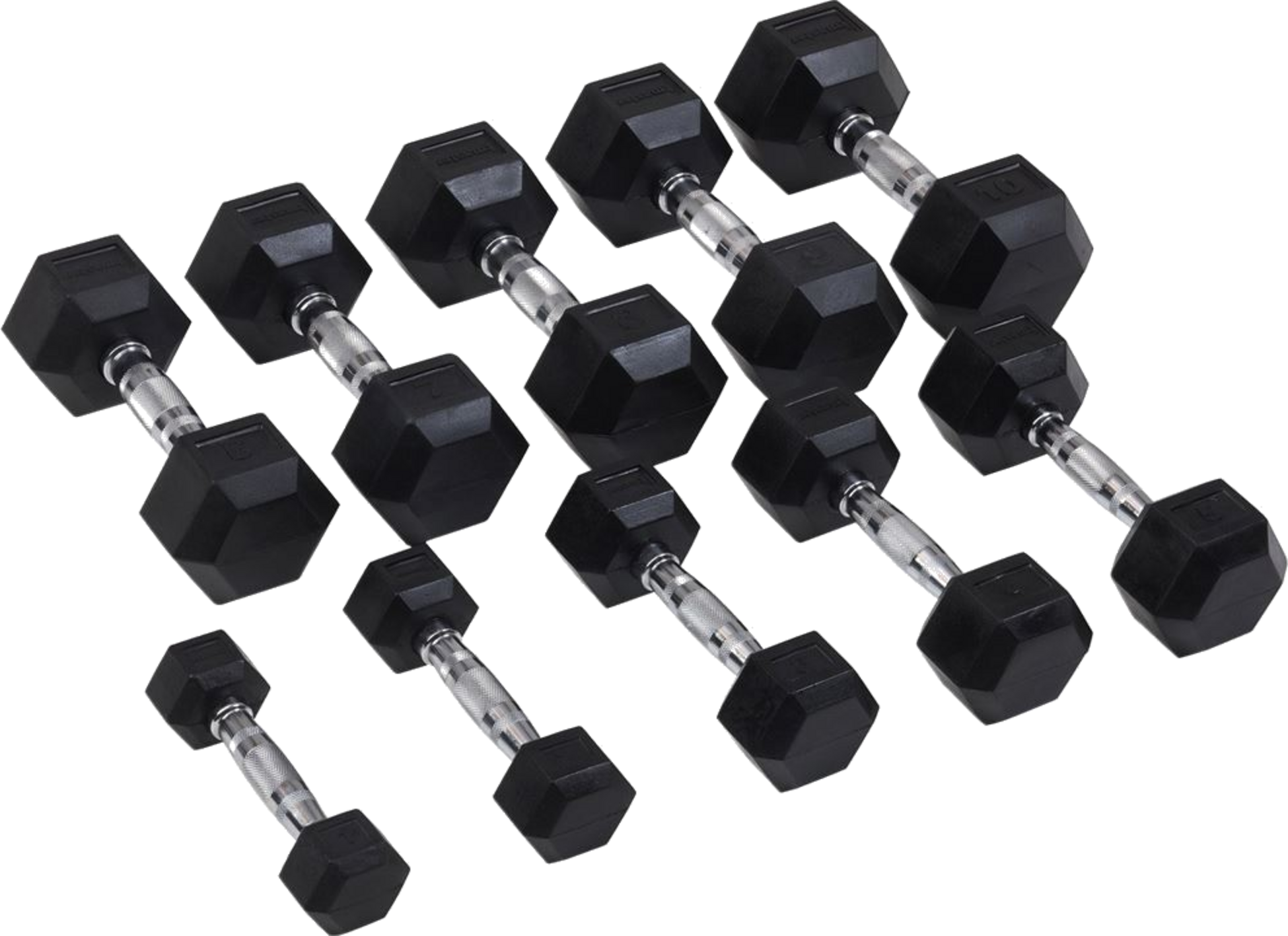 MASTER X KRAFTMARK, Master X Kraftmark Gummi/krom, Hexhantel