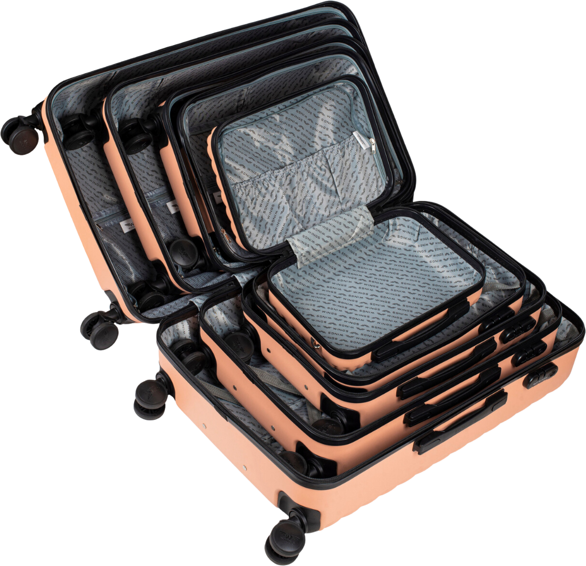 WINGS, Medium Suitcase Wings Swan 24"