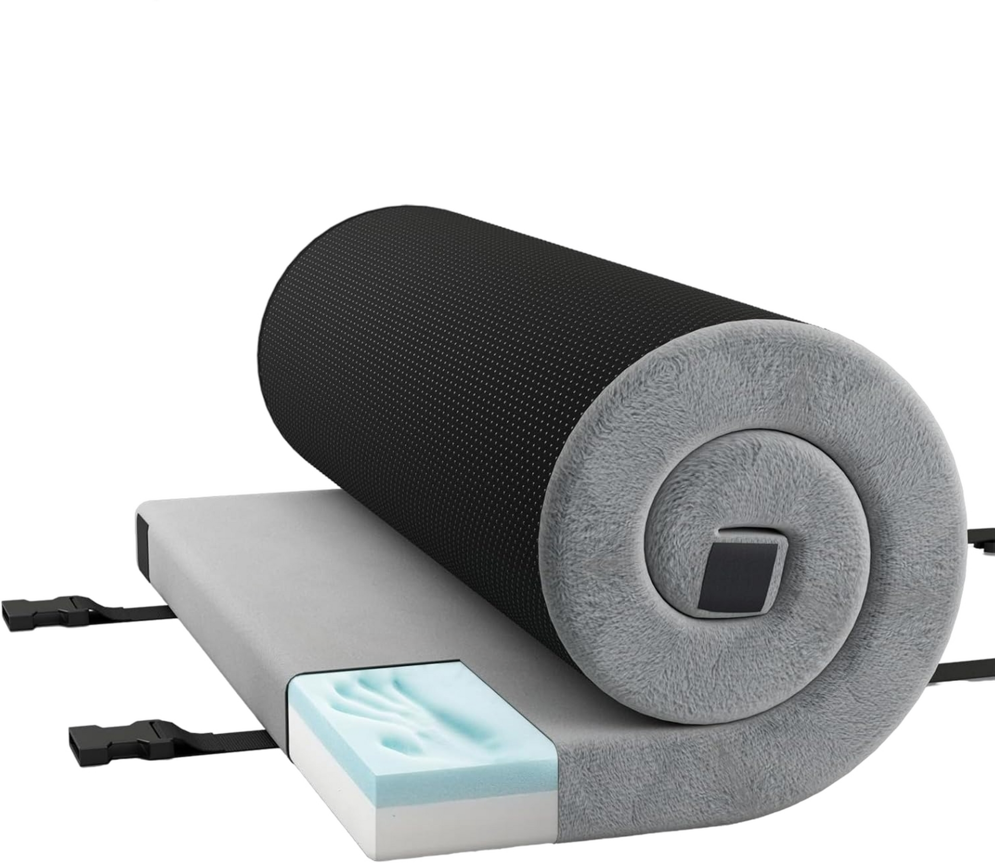 NORTHIX, Memory Foam Camping Mattress With Waterproof Coating 188 X 78 X 6.5 Cm Gray