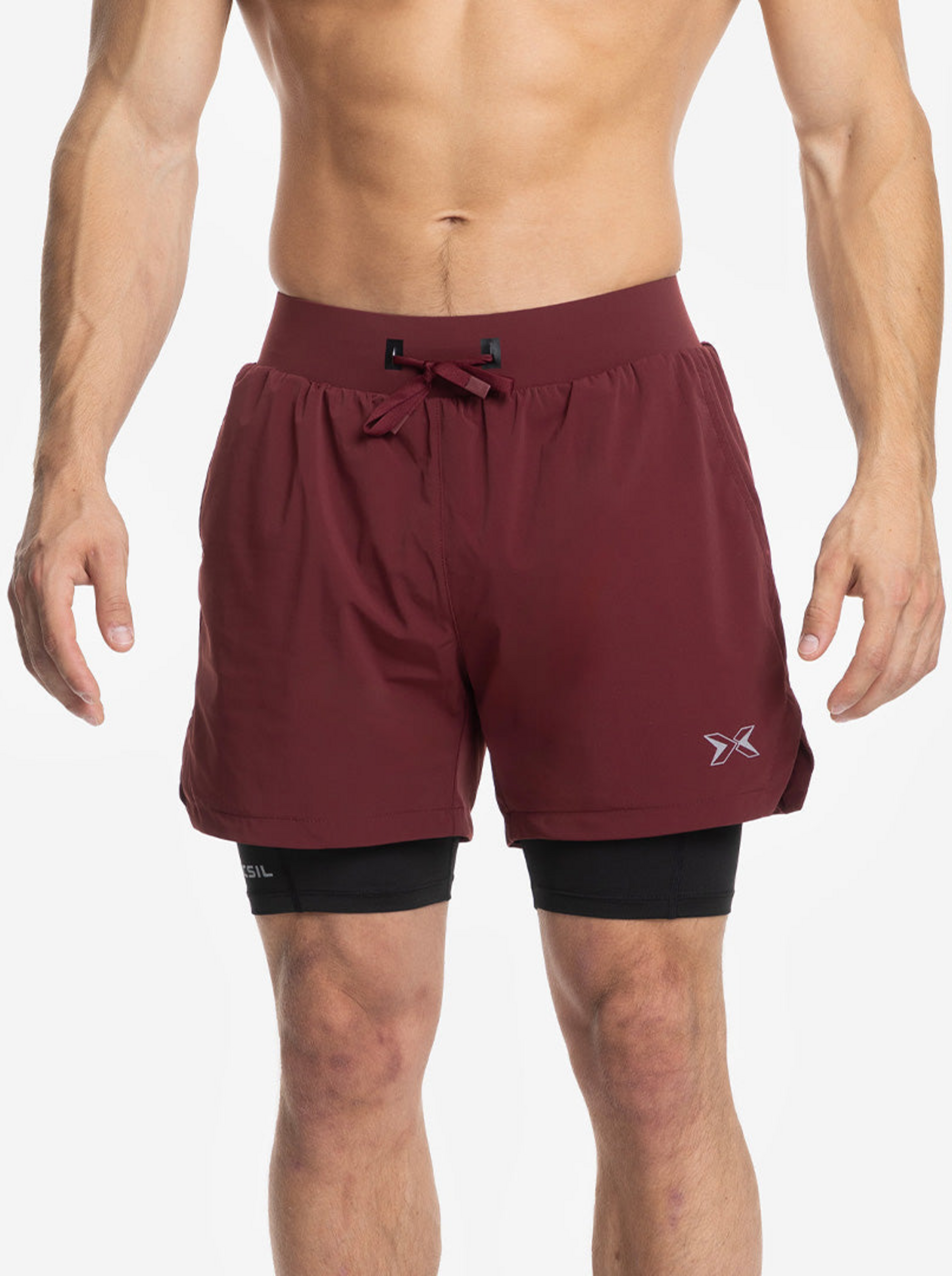 PICSIL SPORT, Men's 2-in-1 Compression Mesh Shorts Premium