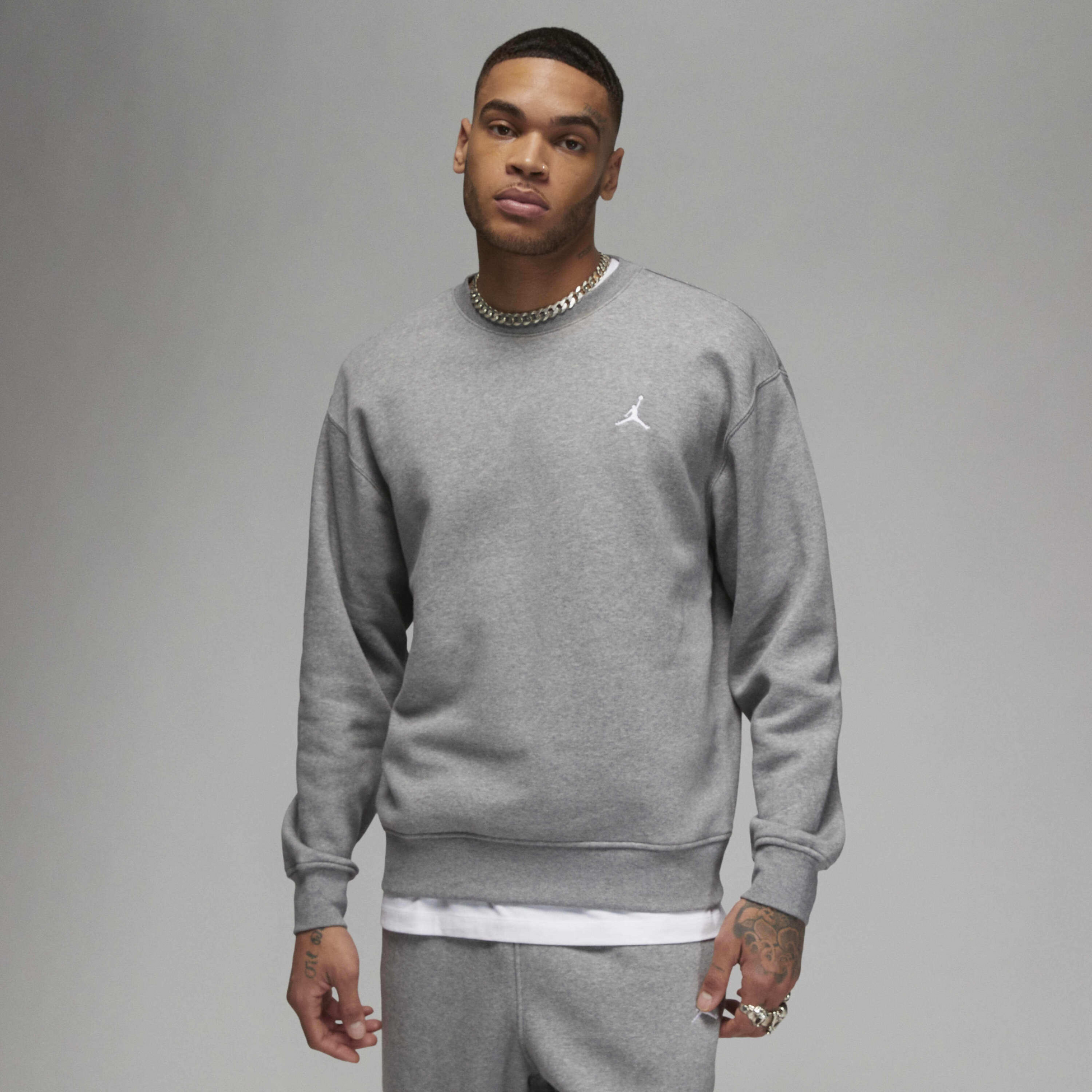 JORDAN, Men's Crew-neck Sweatshirt Jordan Brooklyn Fleece