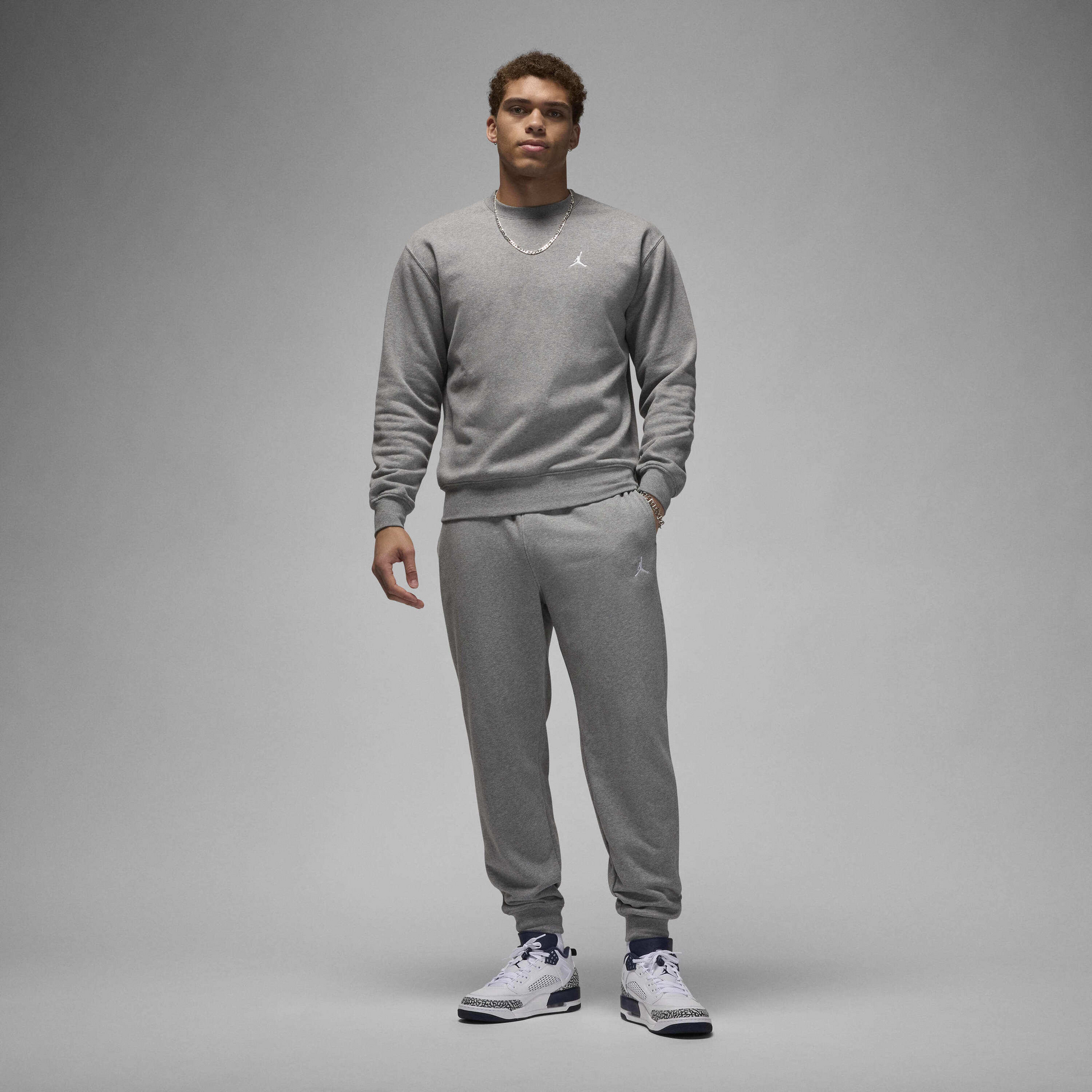 JORDAN, Men's Crew-neck Sweatshirt Jordan Brooklyn Fleece