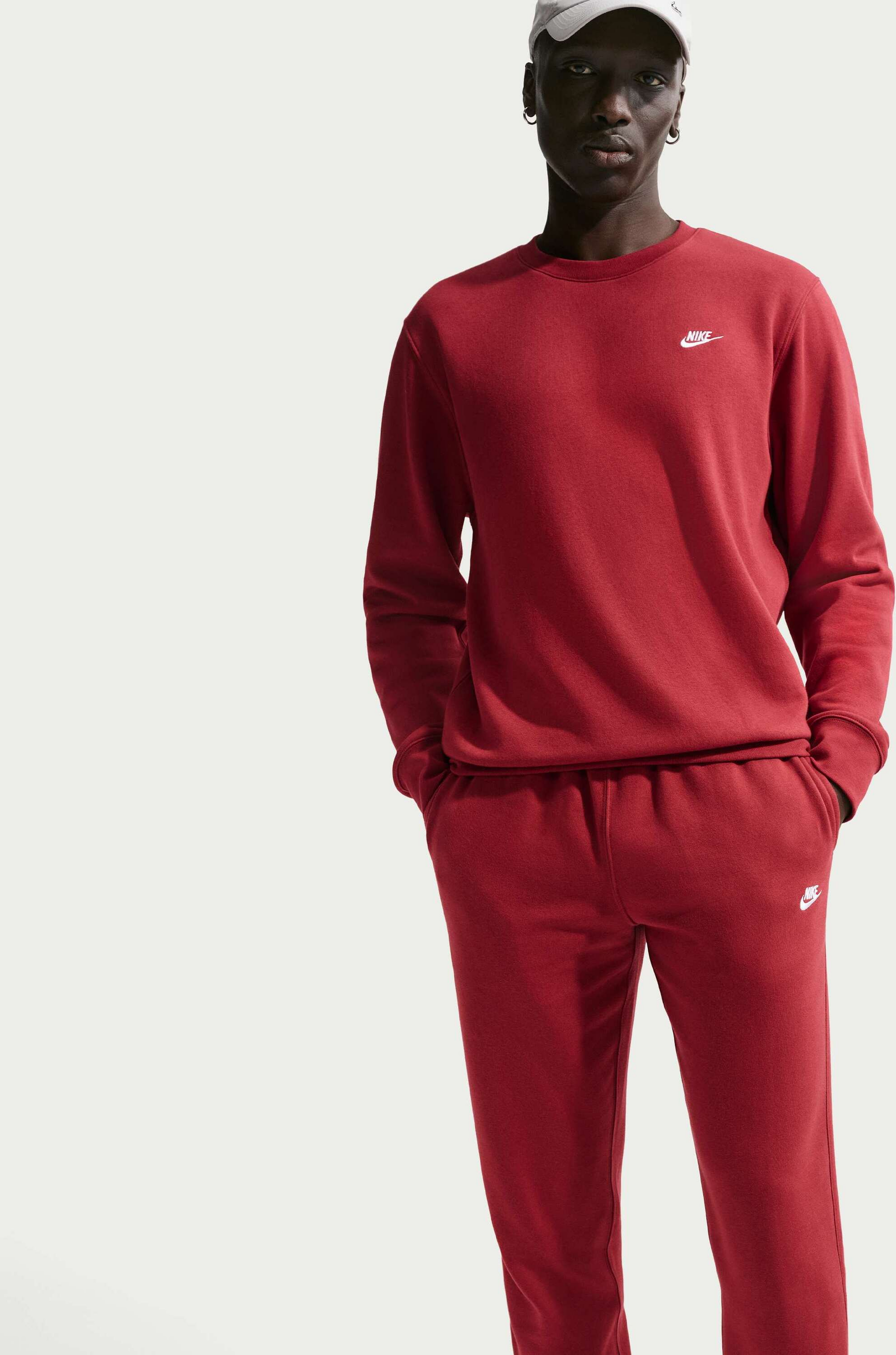 NIKE, Men's Cuffed Brushed Fleece Trousers Club