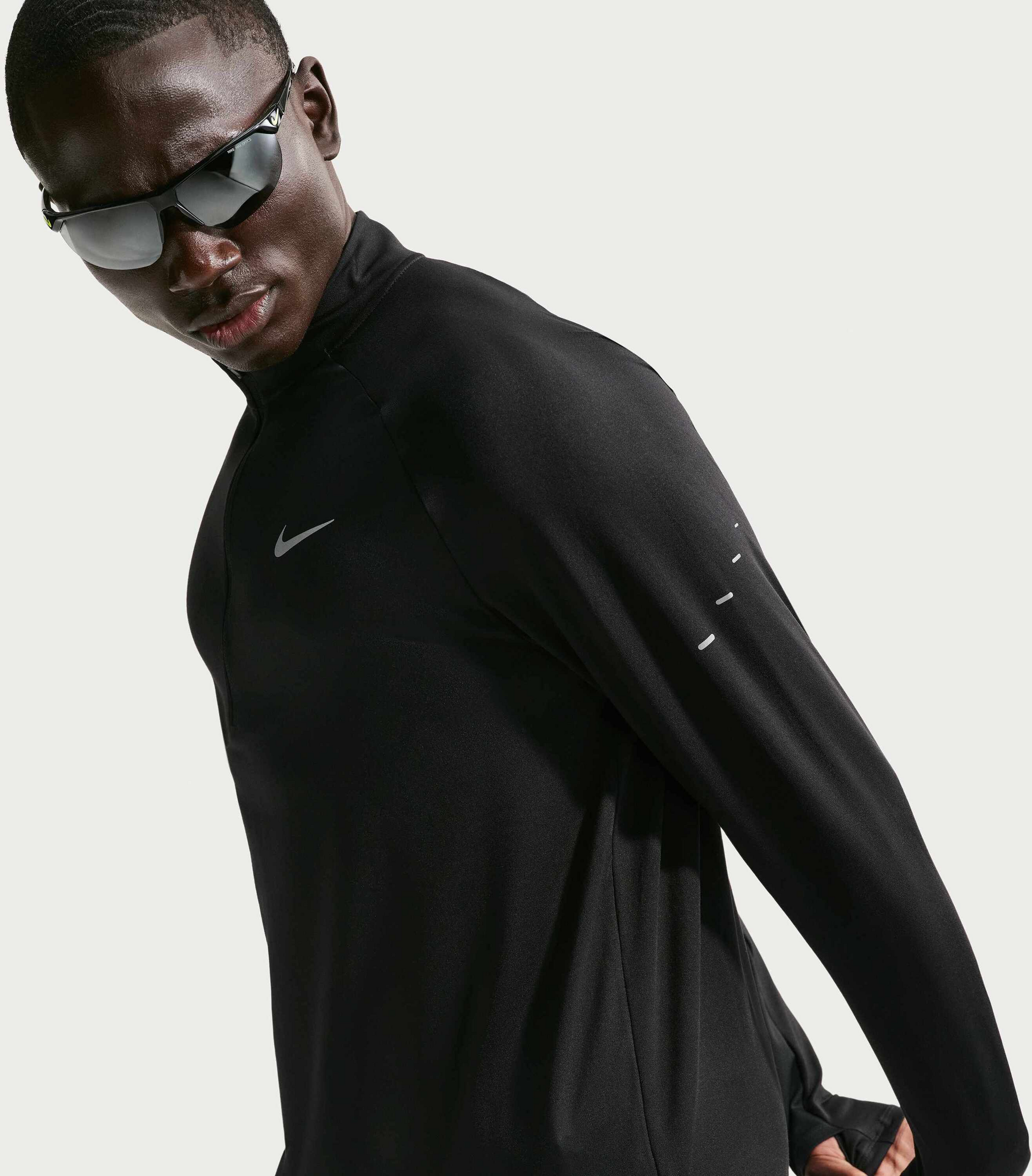 NIKE, Men's Dri-fit 1/2-zip Running Mid Layer Stride