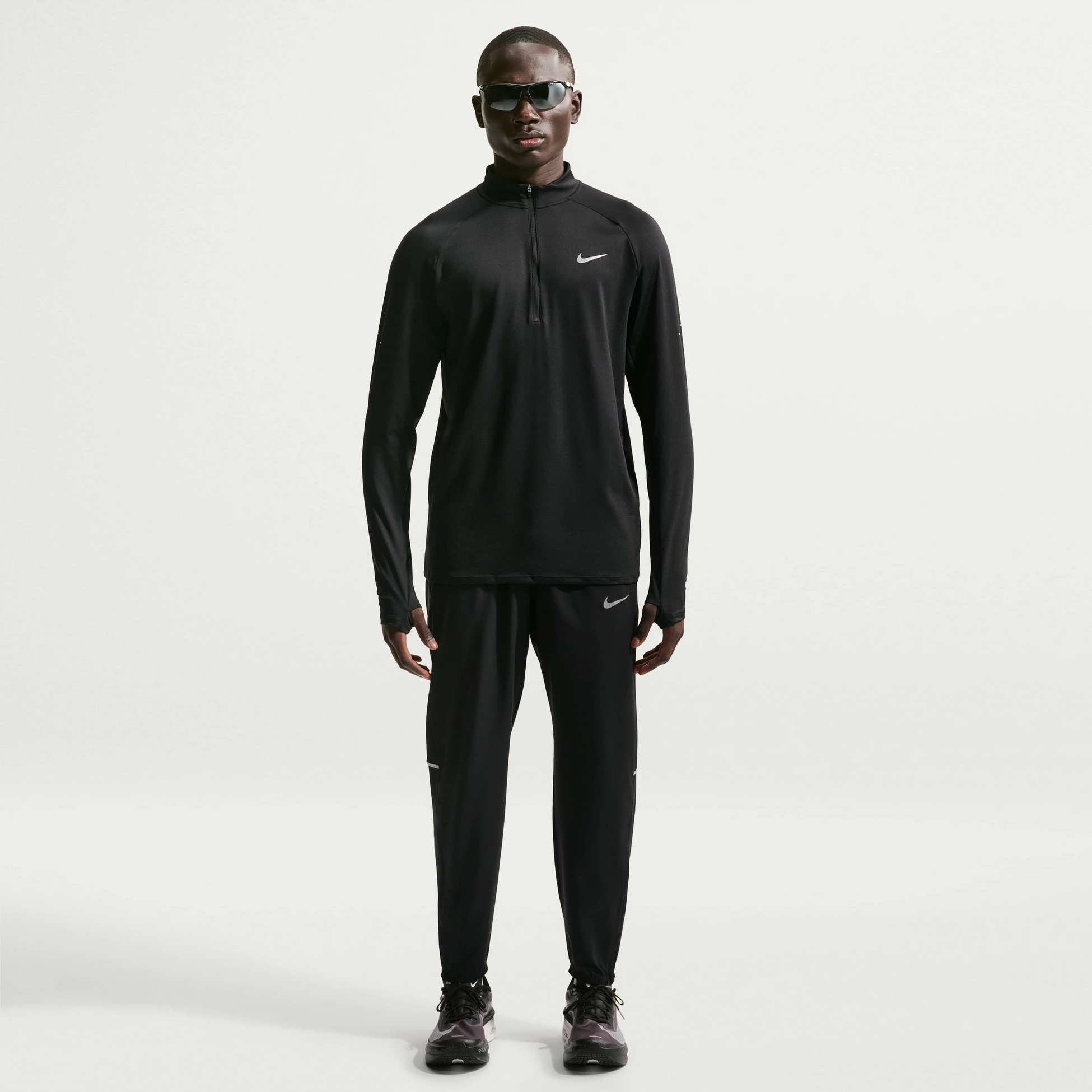 NIKE, Men's Dri-fit 1/2-zip Running Mid Layer Stride