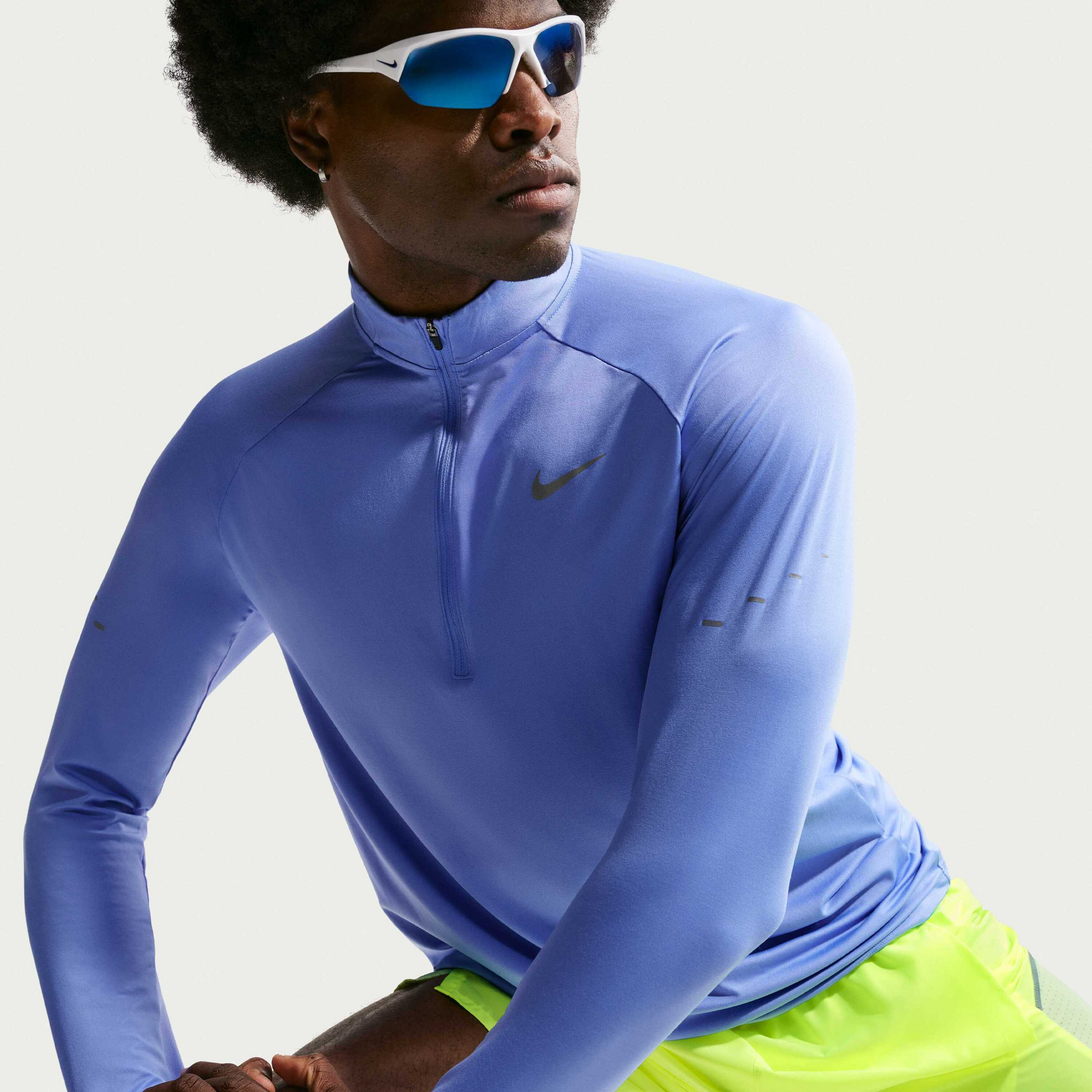 NIKE, Men's Dri-fit 1/2-zip Running Mid Layer Stride