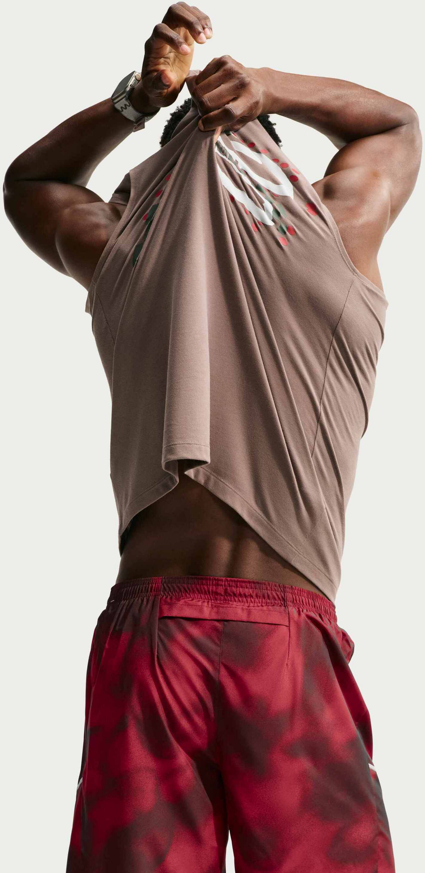 NIKE, Men's Dri-fit 18cm (approx.) Brief-lined Printed Running Shorts Miler