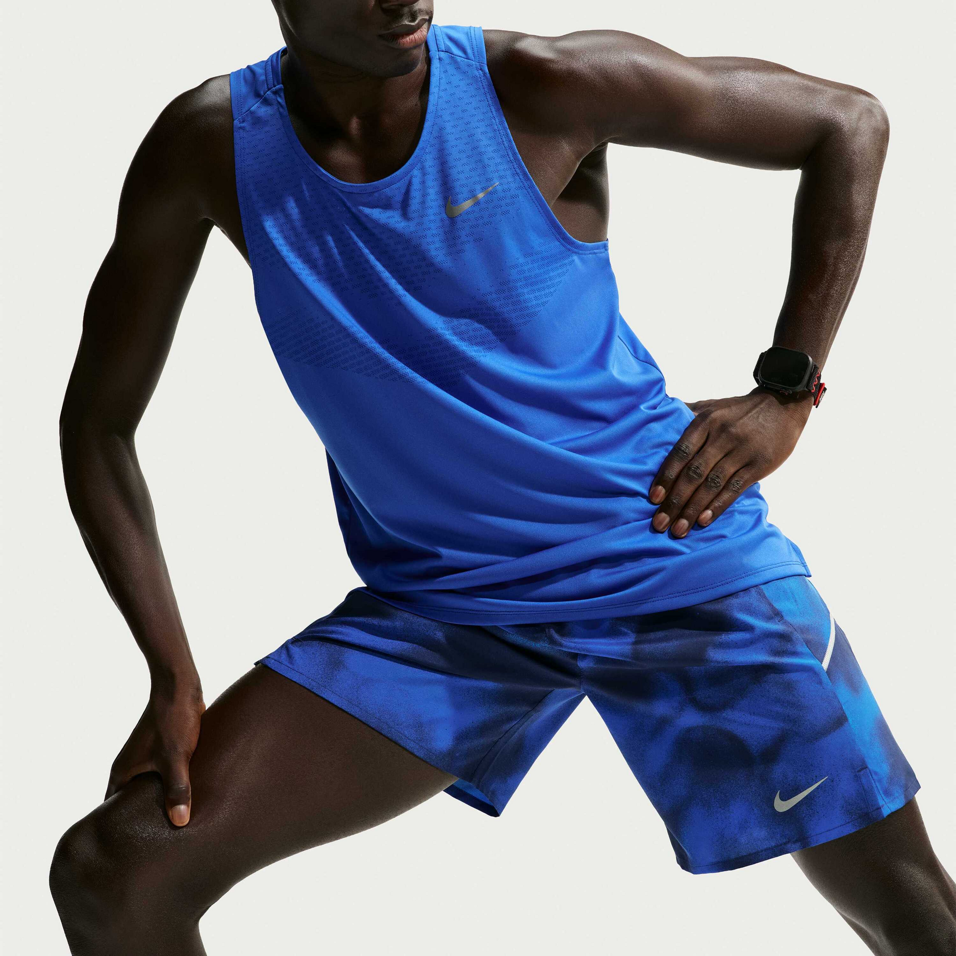 NIKE, Men's Dri-fit 18cm (approx.) Brief-lined Printed Running Shorts Miler