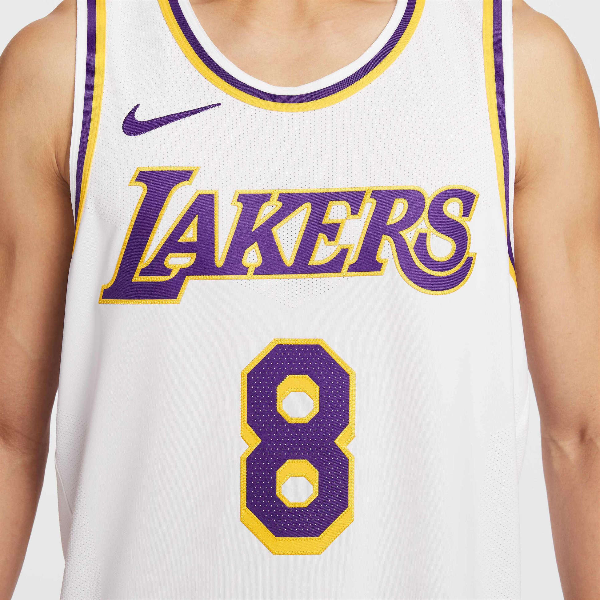 NIKE, Men's Dri-fit Adv Nba Authentic Jersey Los Angeles Lakers Association Edition