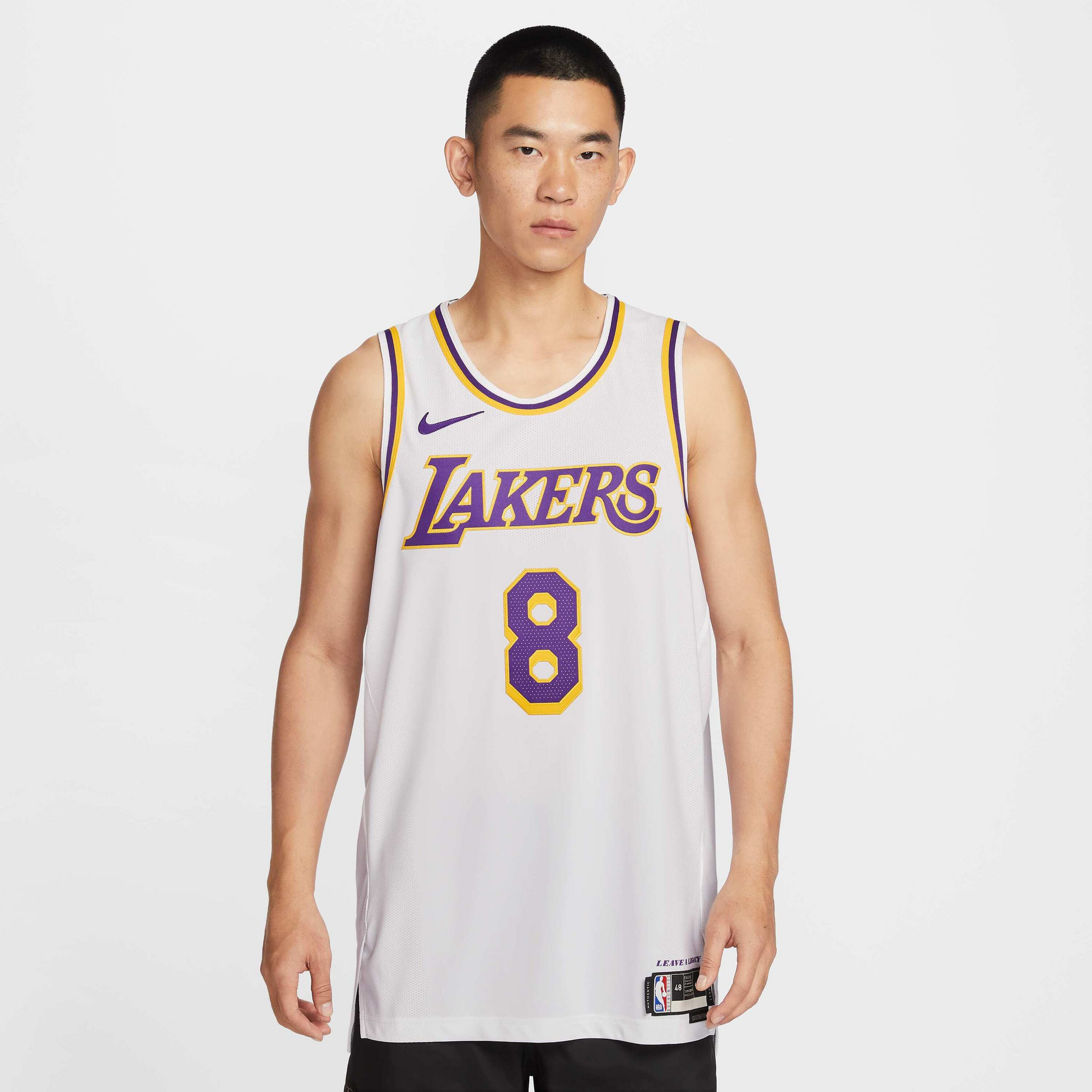 NIKE, Men's Dri-fit Adv Nba Authentic Jersey Los Angeles Lakers Association Edition