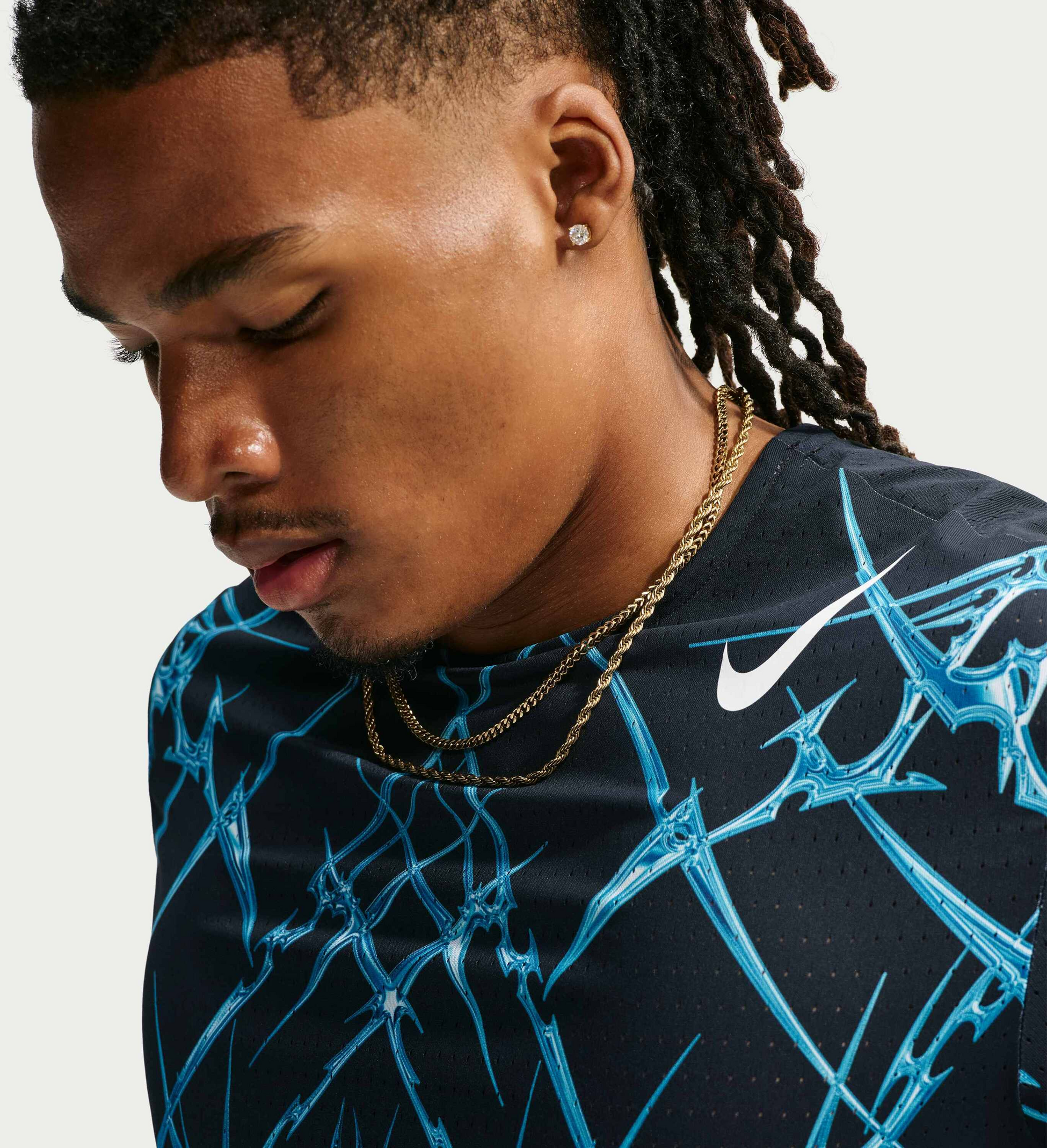 NIKE, Men's Dri-fit Adv Printed Short-sleeve Running Top Aeroswift