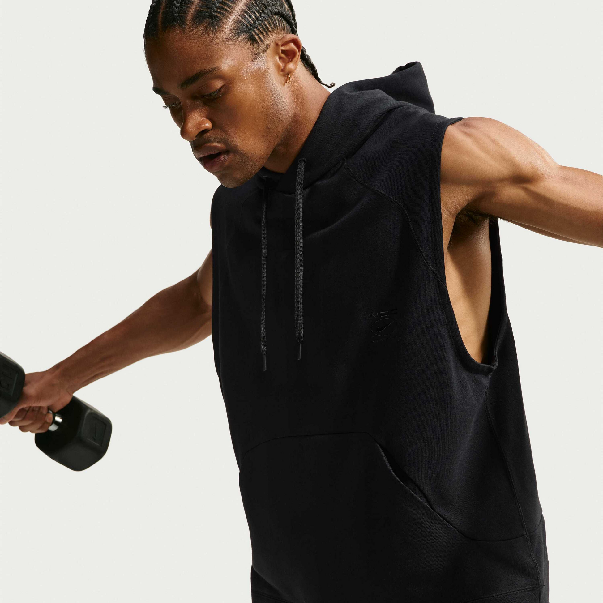 NIKE, Men's Dri-fit Fleece Sleeveless Training Hoodie N.a.c.