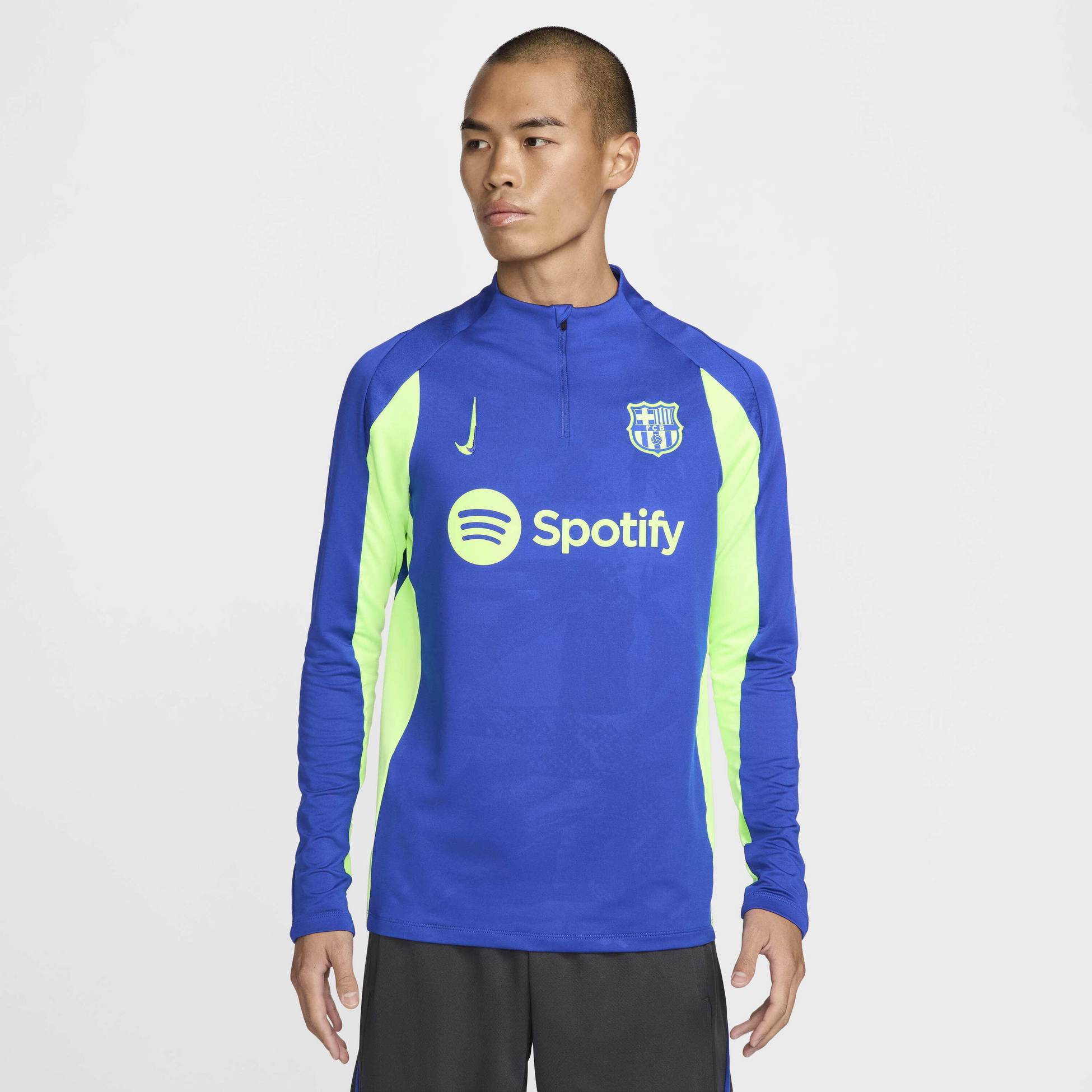 NIKE, Men's Dri-fit Football Knit Drill Top F.c. Barcelona Strike Third