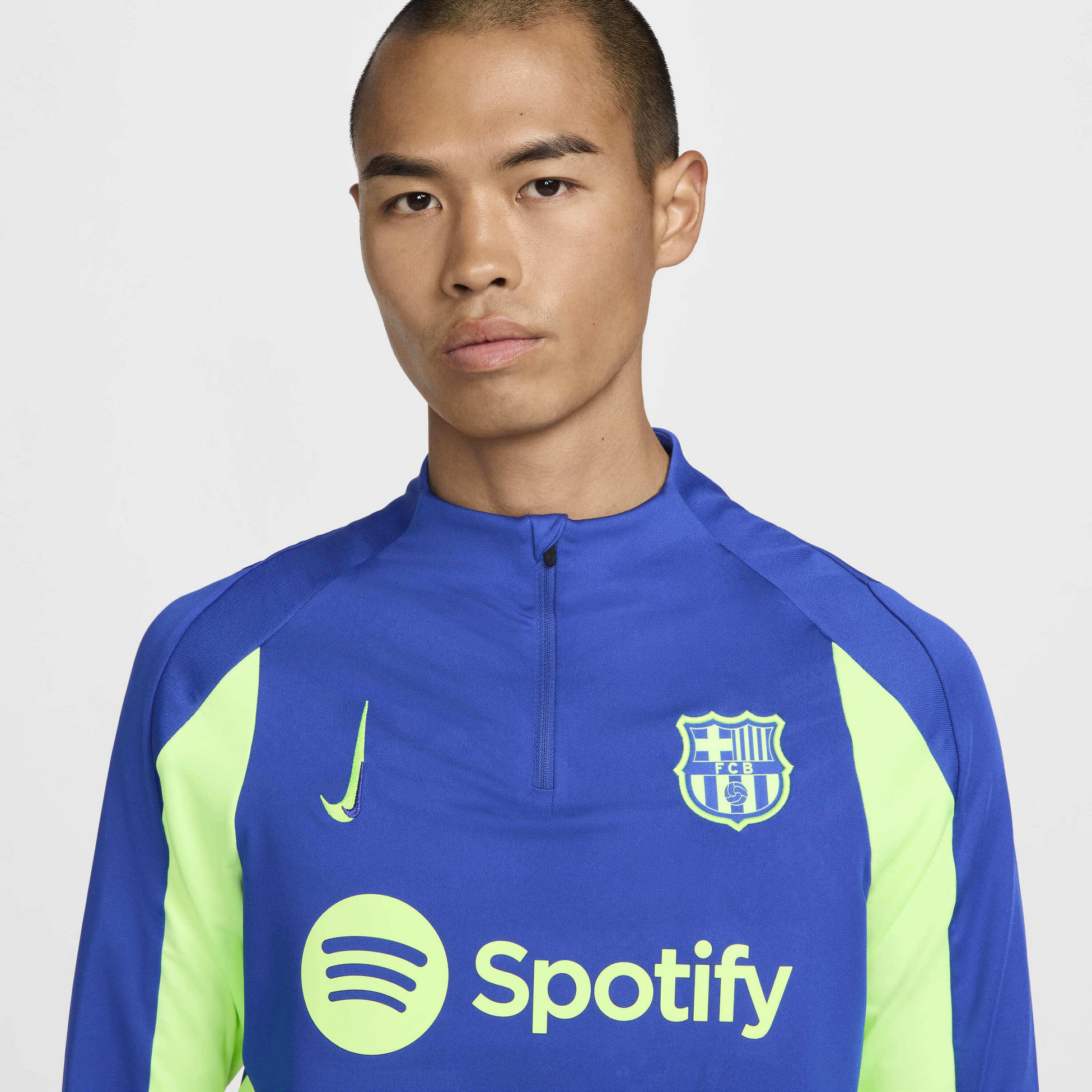 NIKE, Men's Dri-fit Football Knit Drill Top F.c. Barcelona Strike Third