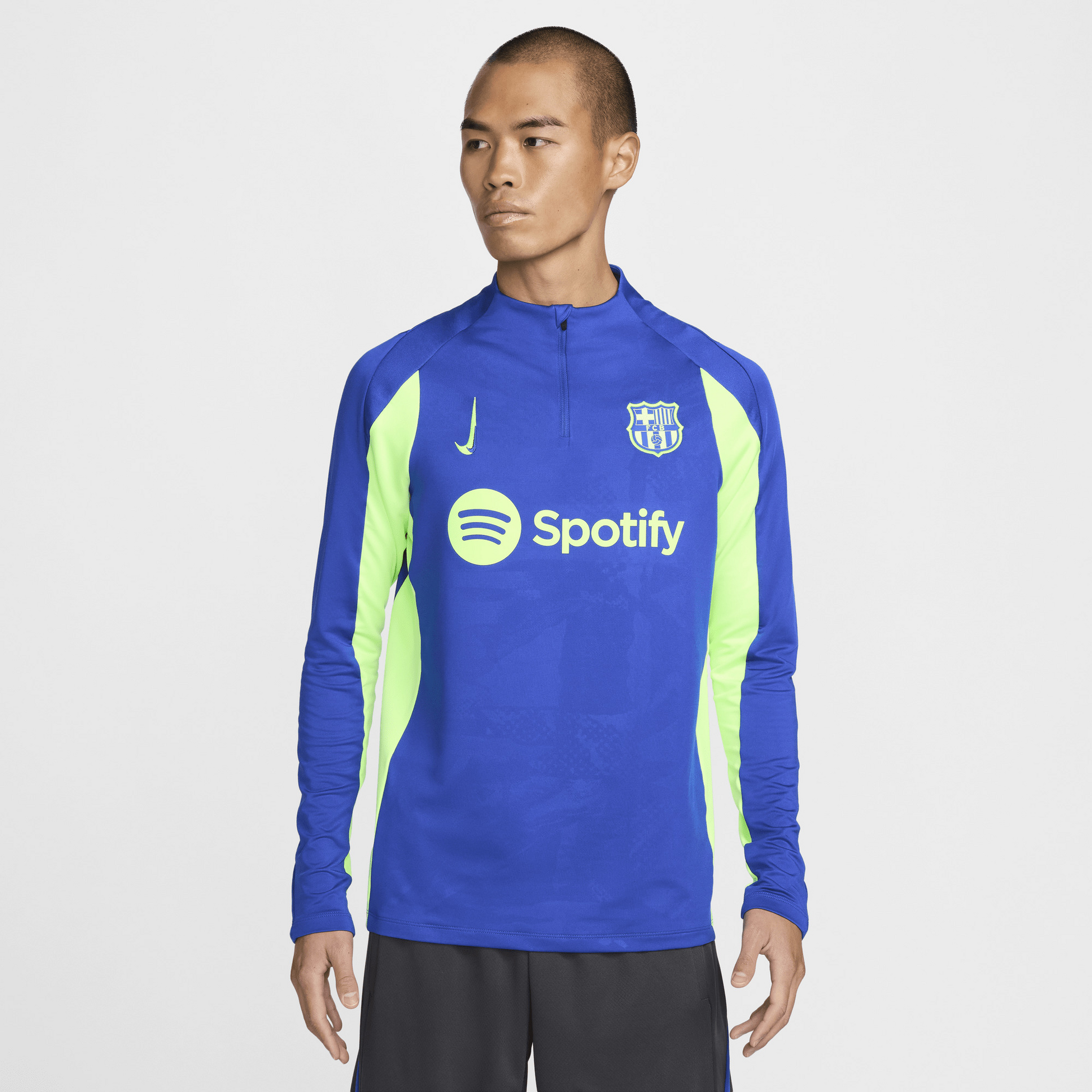 NIKE, Men's Dri-fit Football Knit Drill Top F.c. Barcelona Strike Third