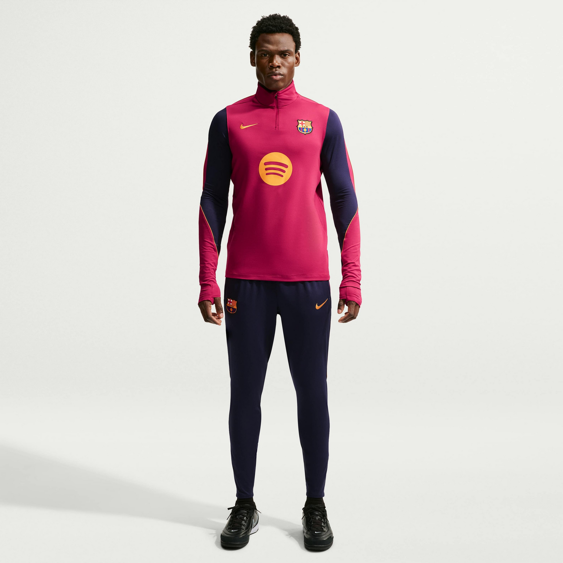 NIKE, Men's Dri-fit Football Knit Drill Top F.c. Barcelona Strike
