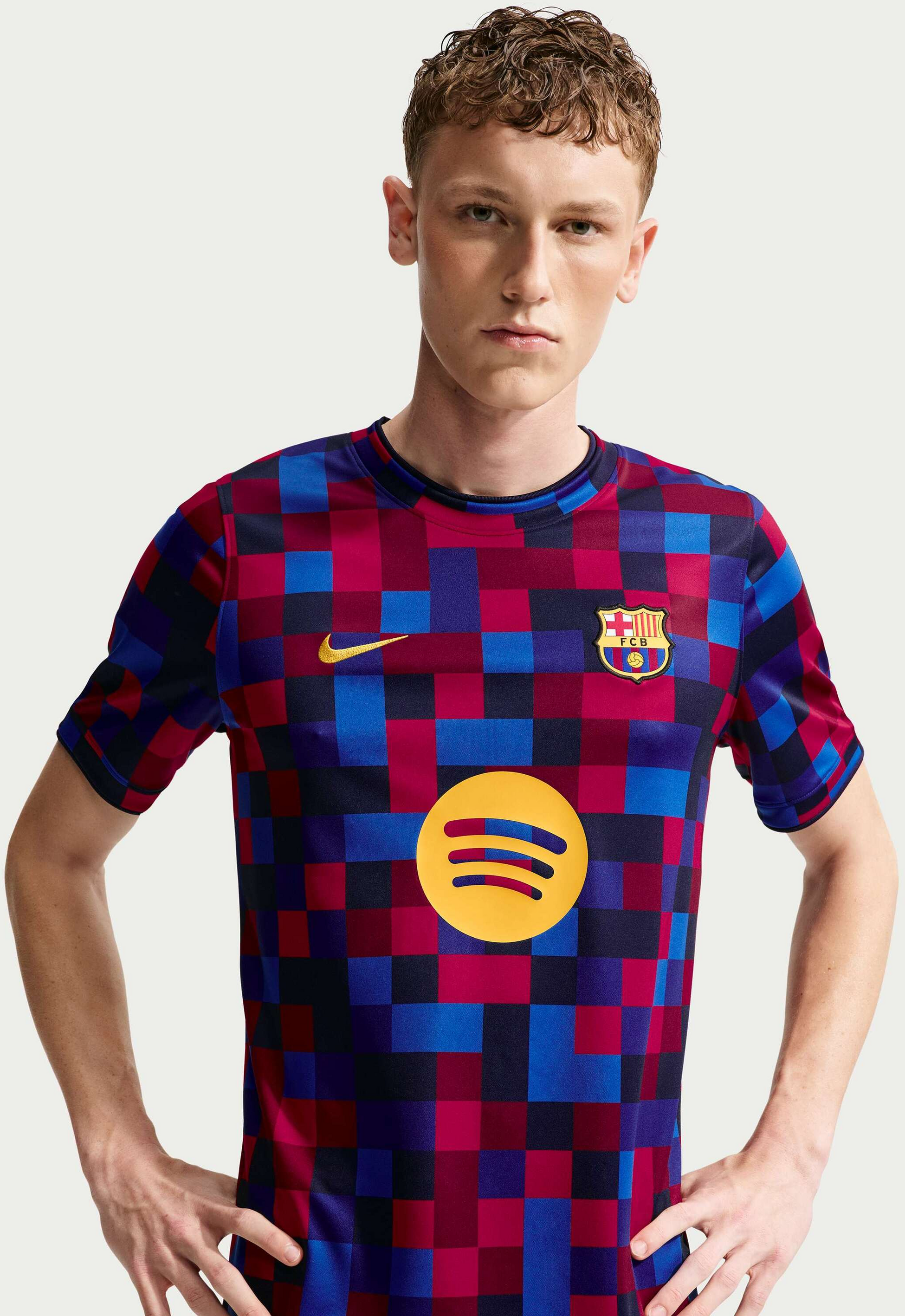 NIKE, Men's Dri-fit Football Pre-match Top F.c. Barcelona Home