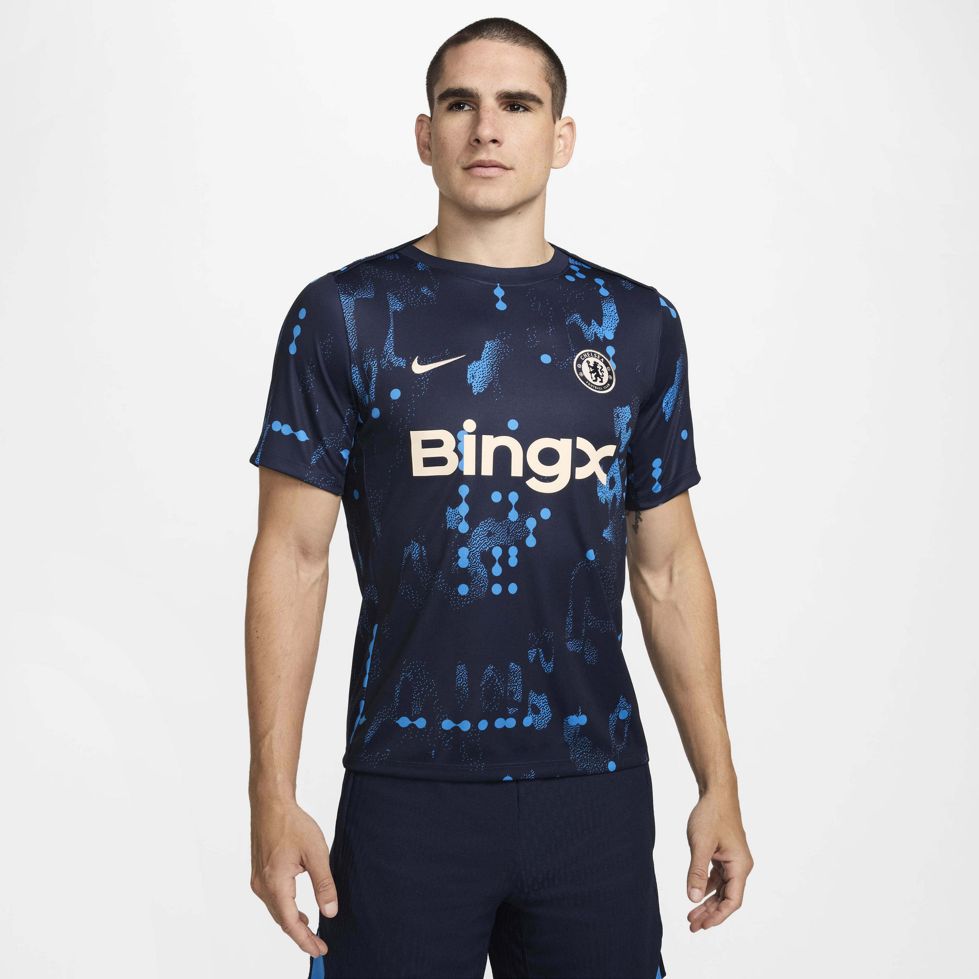 NIKE, Men's Dri-fit Football Short-sleeve Pre-match Top Chelsea F.c. Academy Pro
