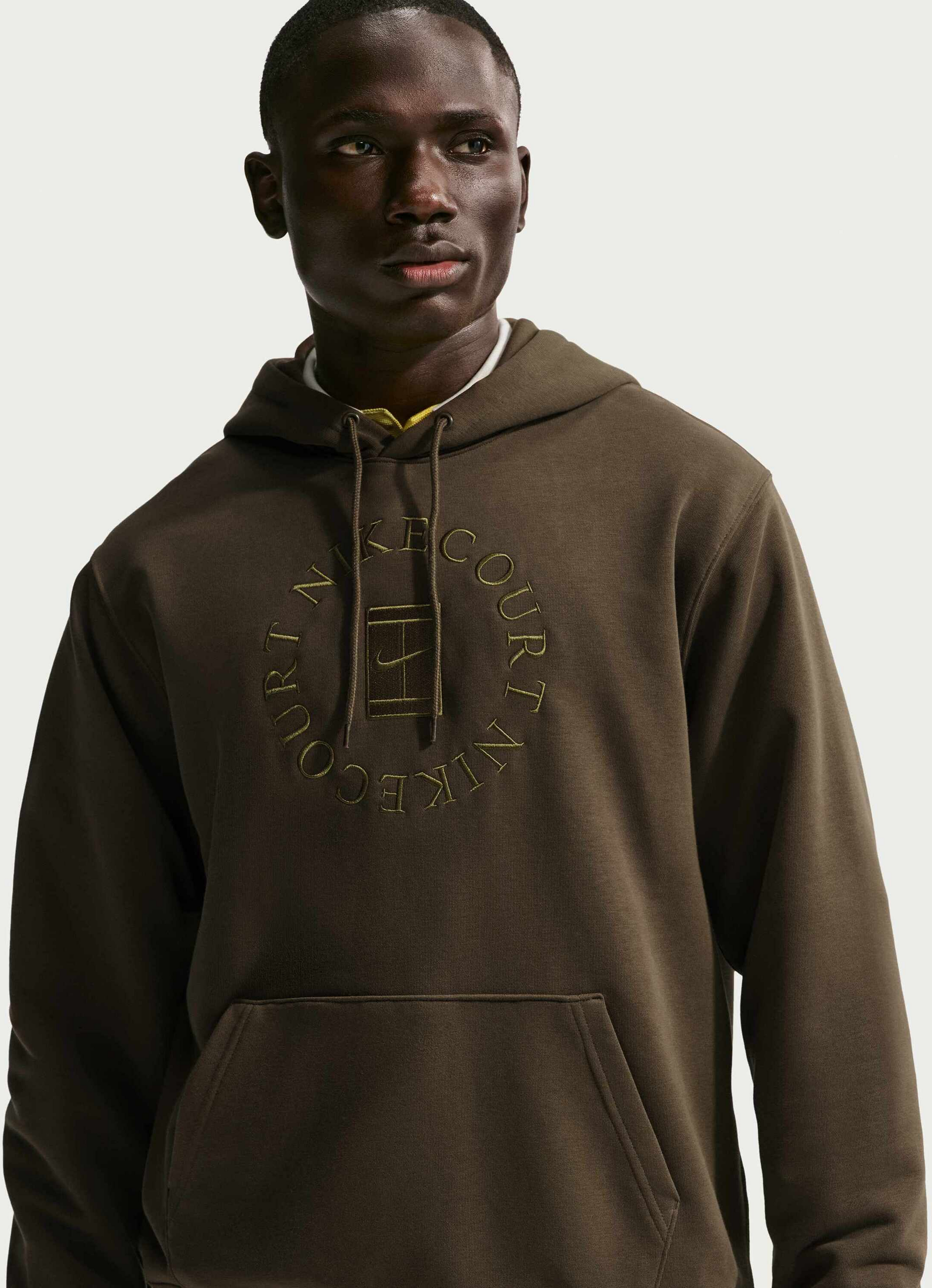 NIKE, Men's Dri-fit French Terry Tennis Pullover Hoodie Nikecourt Heritage