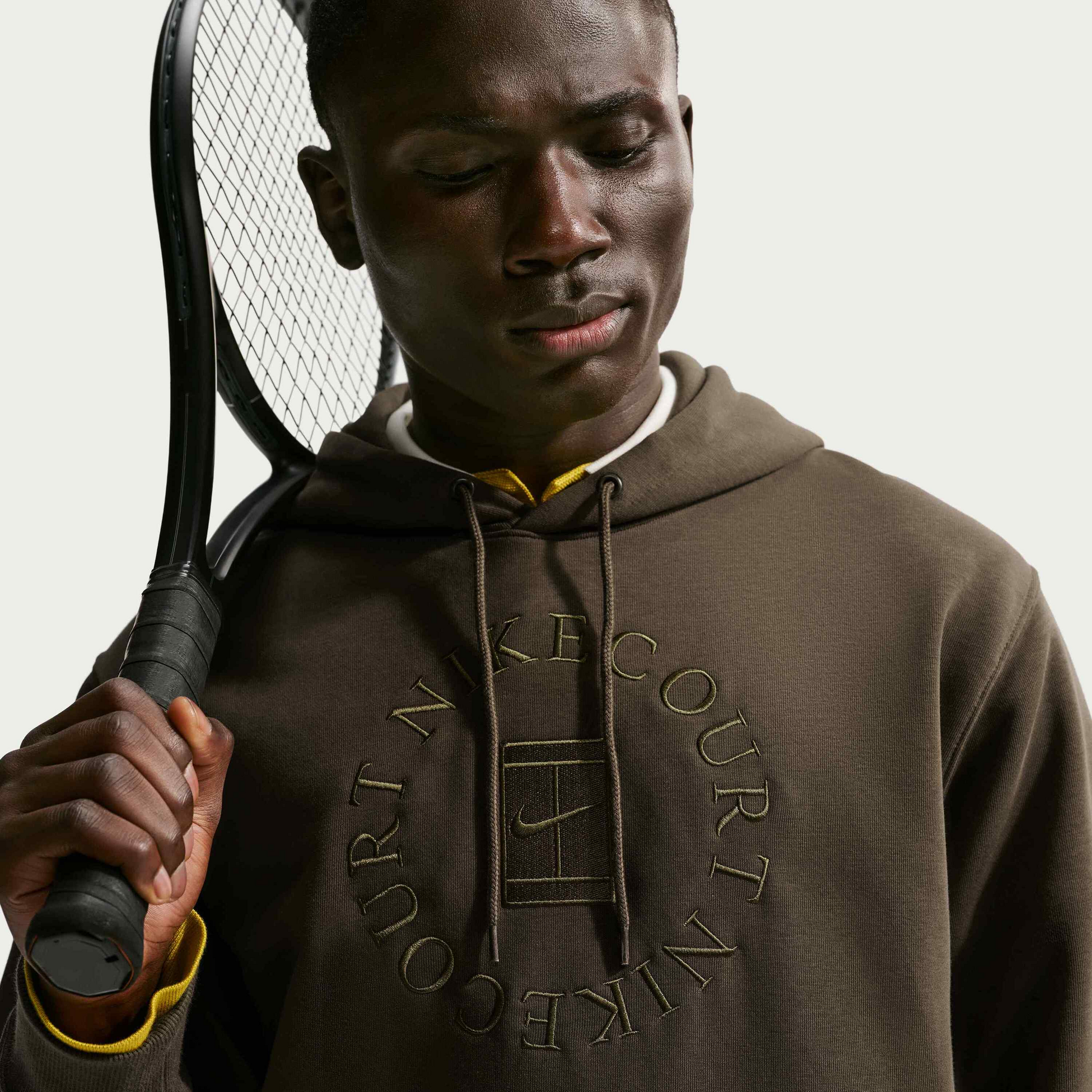 NIKE, Men's Dri-fit French Terry Tennis Pullover Hoodie Nikecourt Heritage