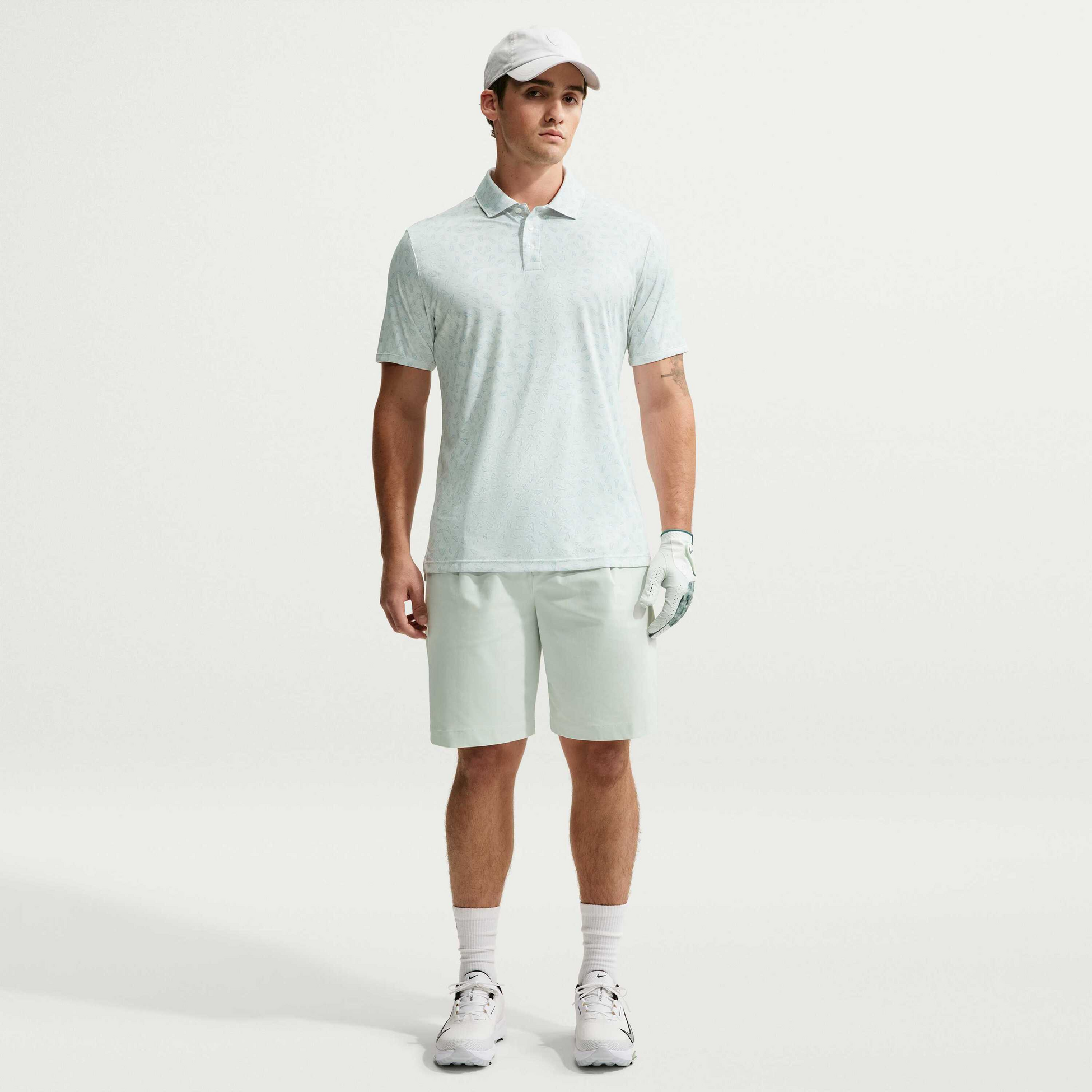 NIKE, Men's Dri-fit Grass Print Golf Polo Par