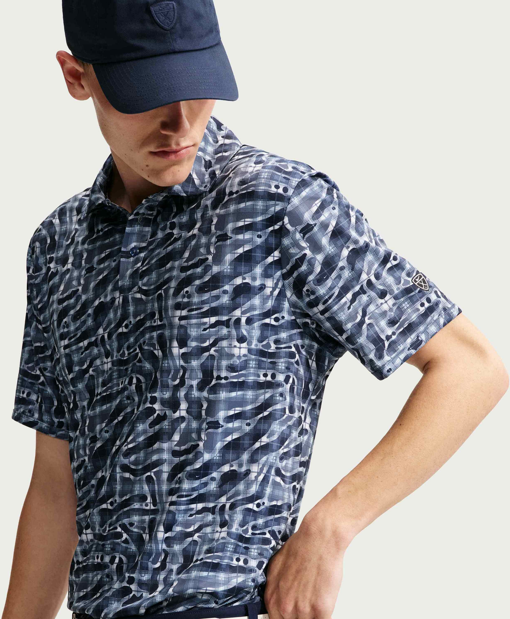 NIKE, Men's Dri-fit Tartan Camo Print Golf Polo Par