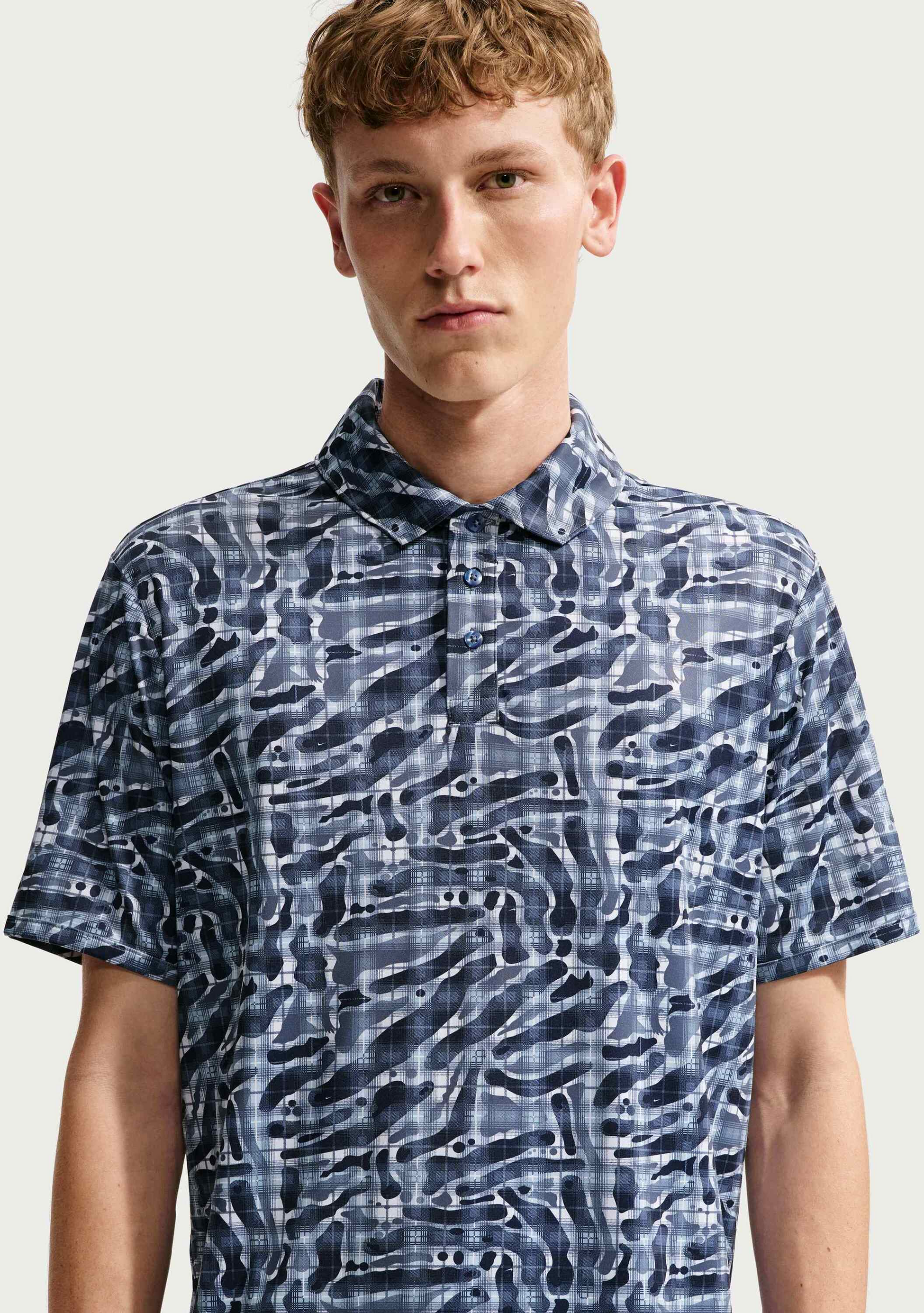 NIKE, Men's Dri-fit Tartan Camo Print Golf Polo Par