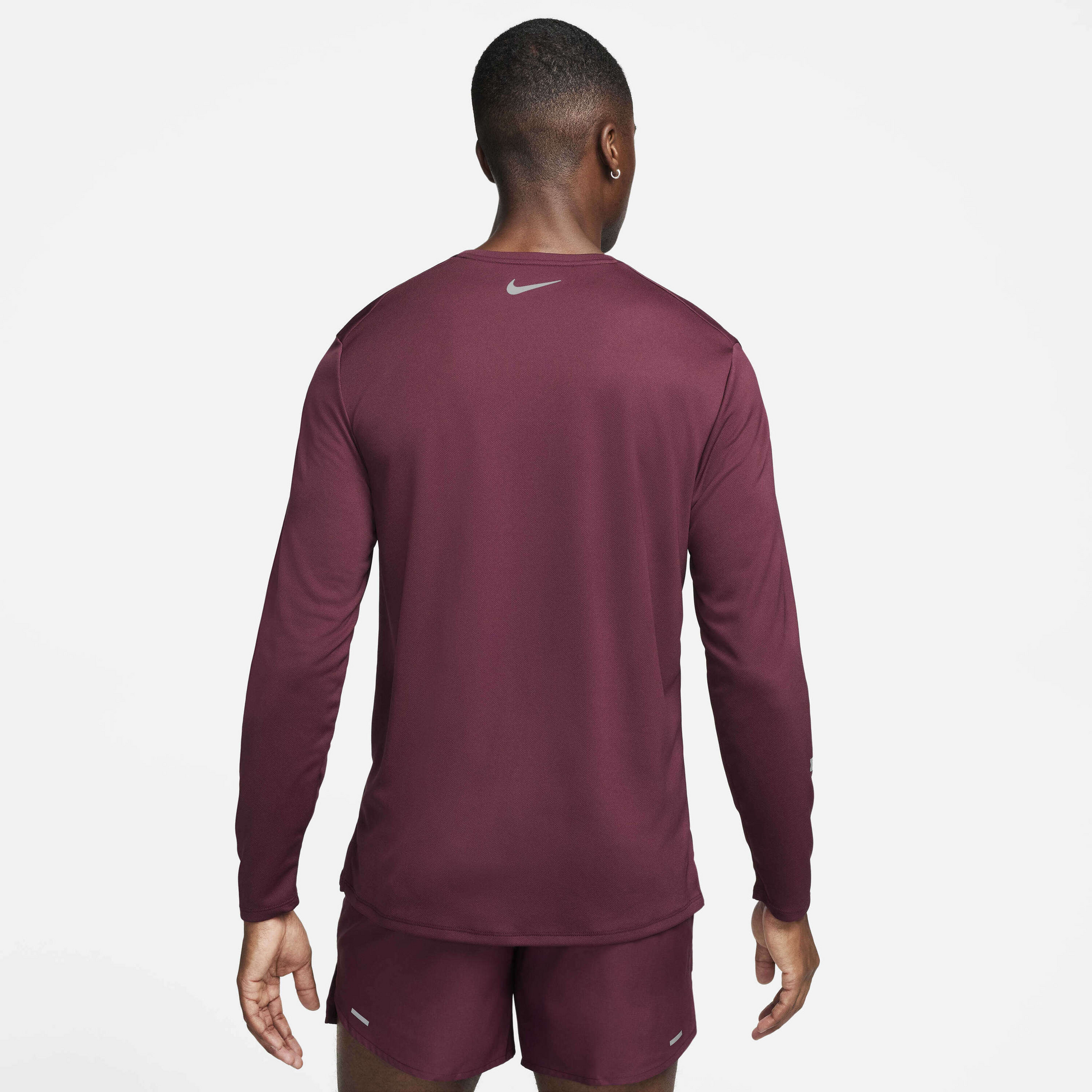 NIKE, Men's Dri-fit Uv Long-sleeve Running Top Miler Flash