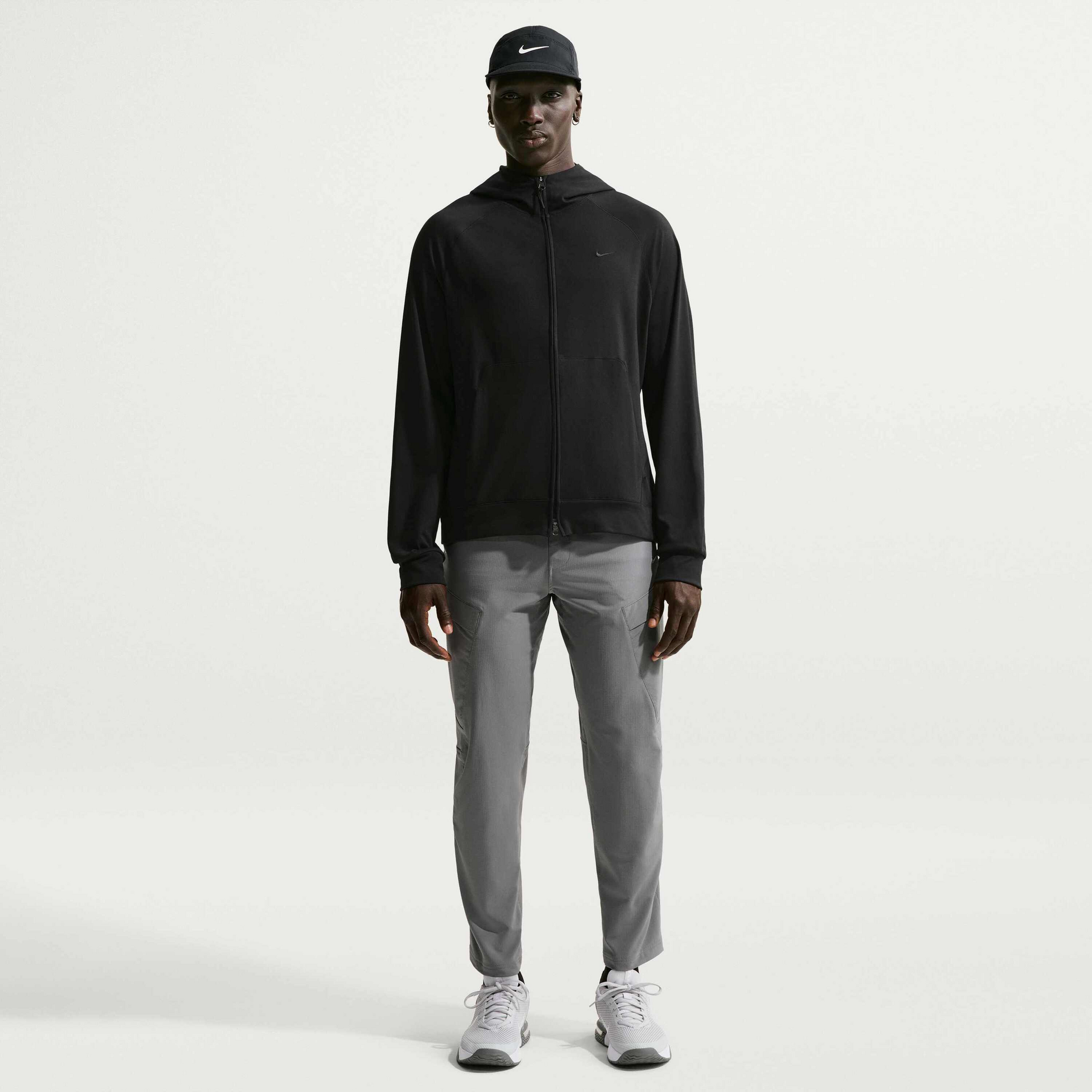 NIKE, Men's Dri-fit Uv Protection Full-zip Performance Hoodie Primary Nanoknit