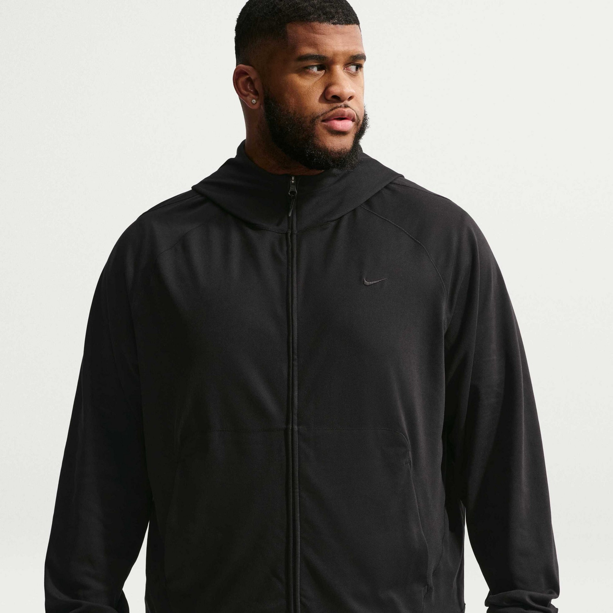 NIKE, Men's Dri-fit Uv Protection Full-zip Performance Hoodie Primary Nanoknit